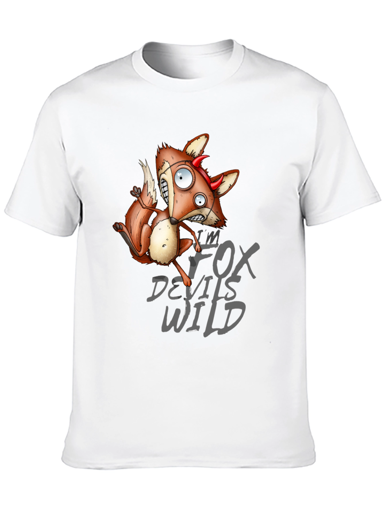 Black I'm Fox Devils Wild Graphic T-Shirt view 10