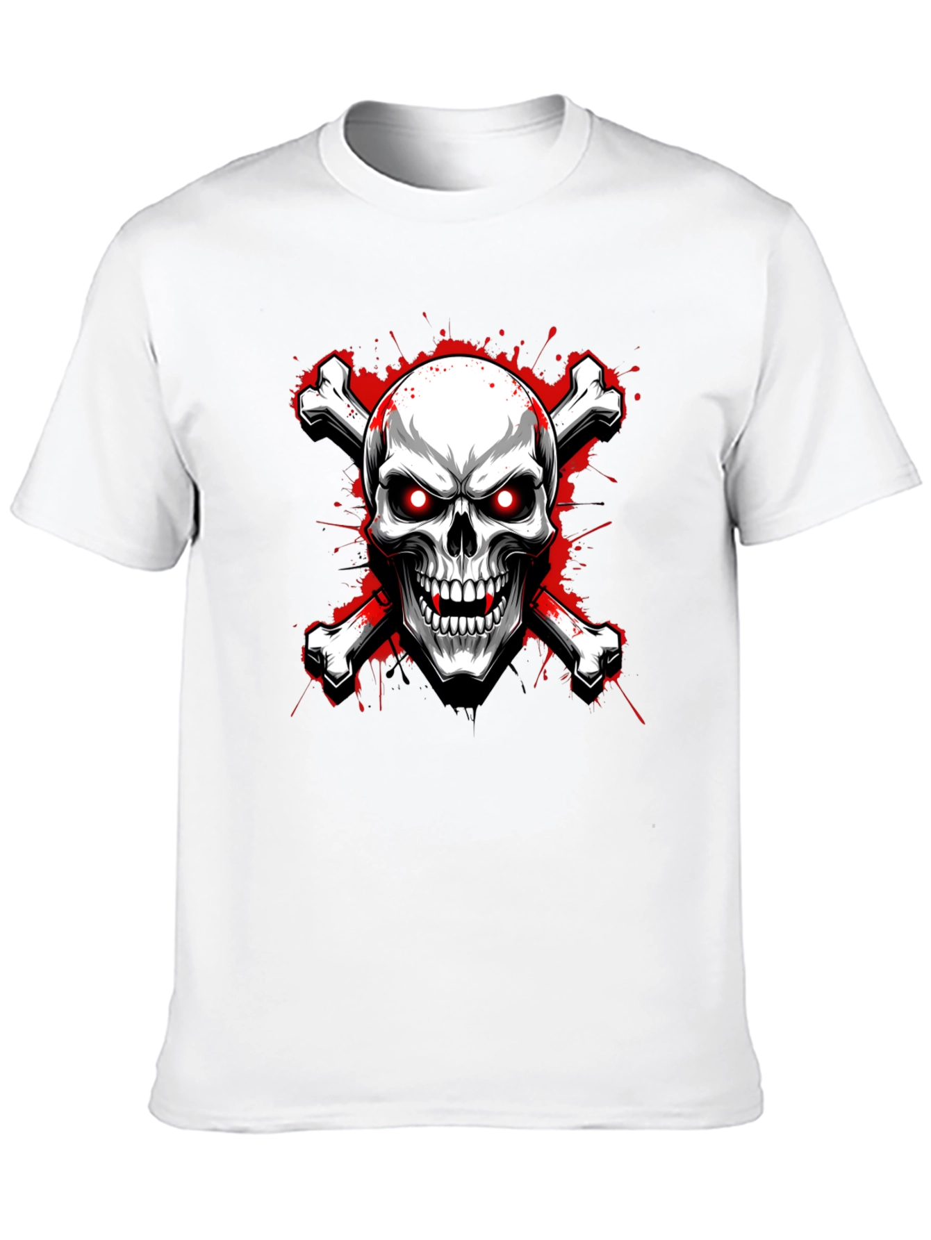 Black Skull and Crossbones Graphic Tee view 10
