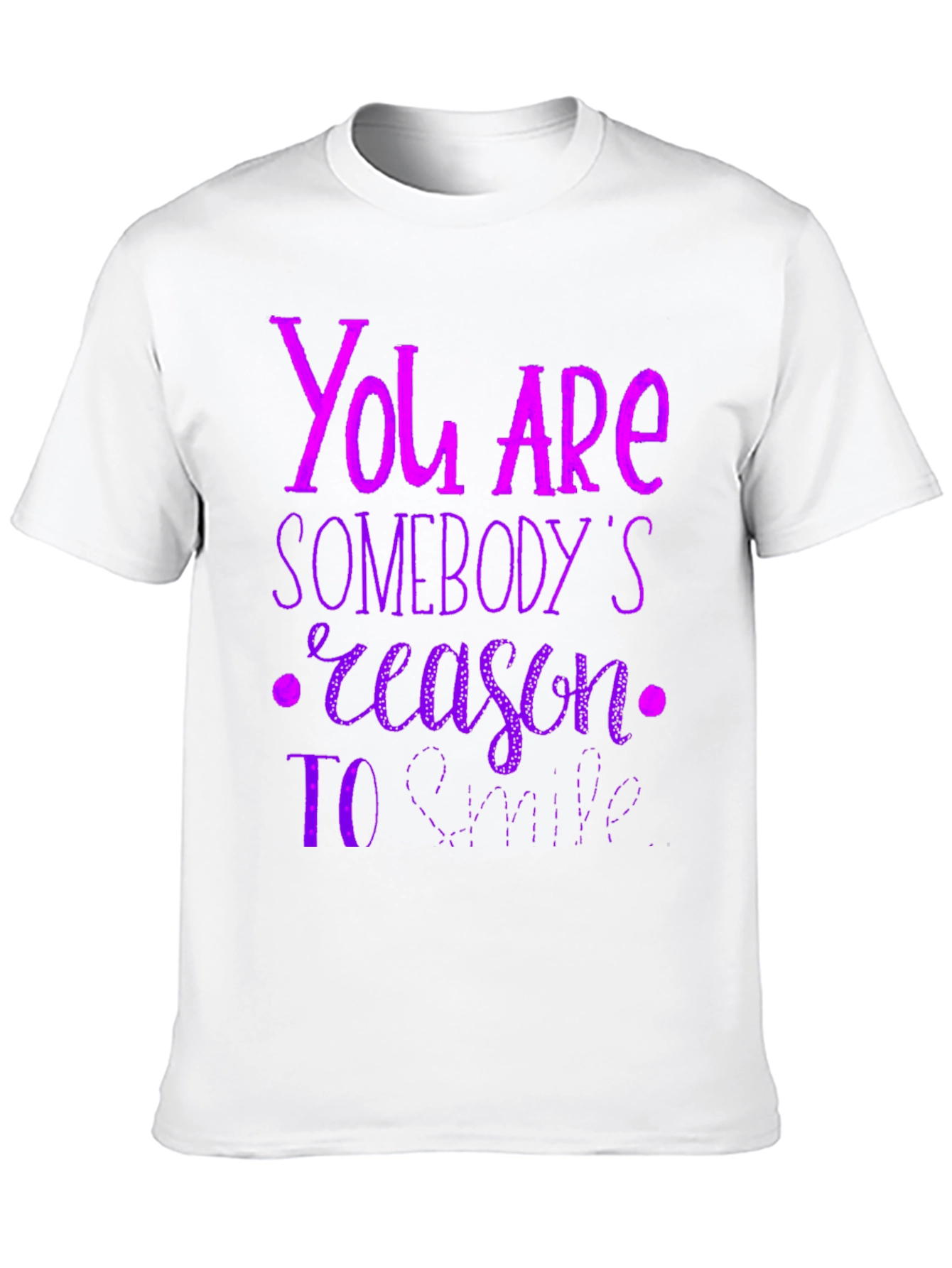 Black Inspirational Graphic T-Shirt - You Are Somebody's Reason To Smile view 10