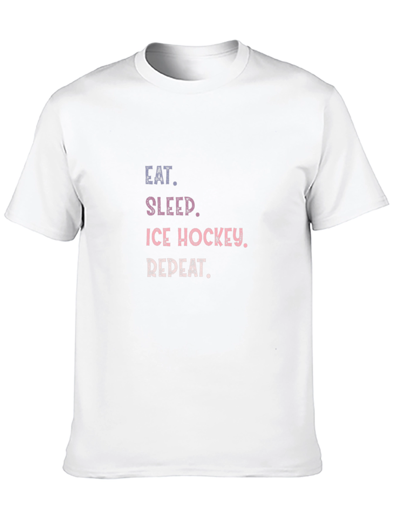 Black Eat Sleep Ice Hockey Repeat T-Shirt - Black view 10