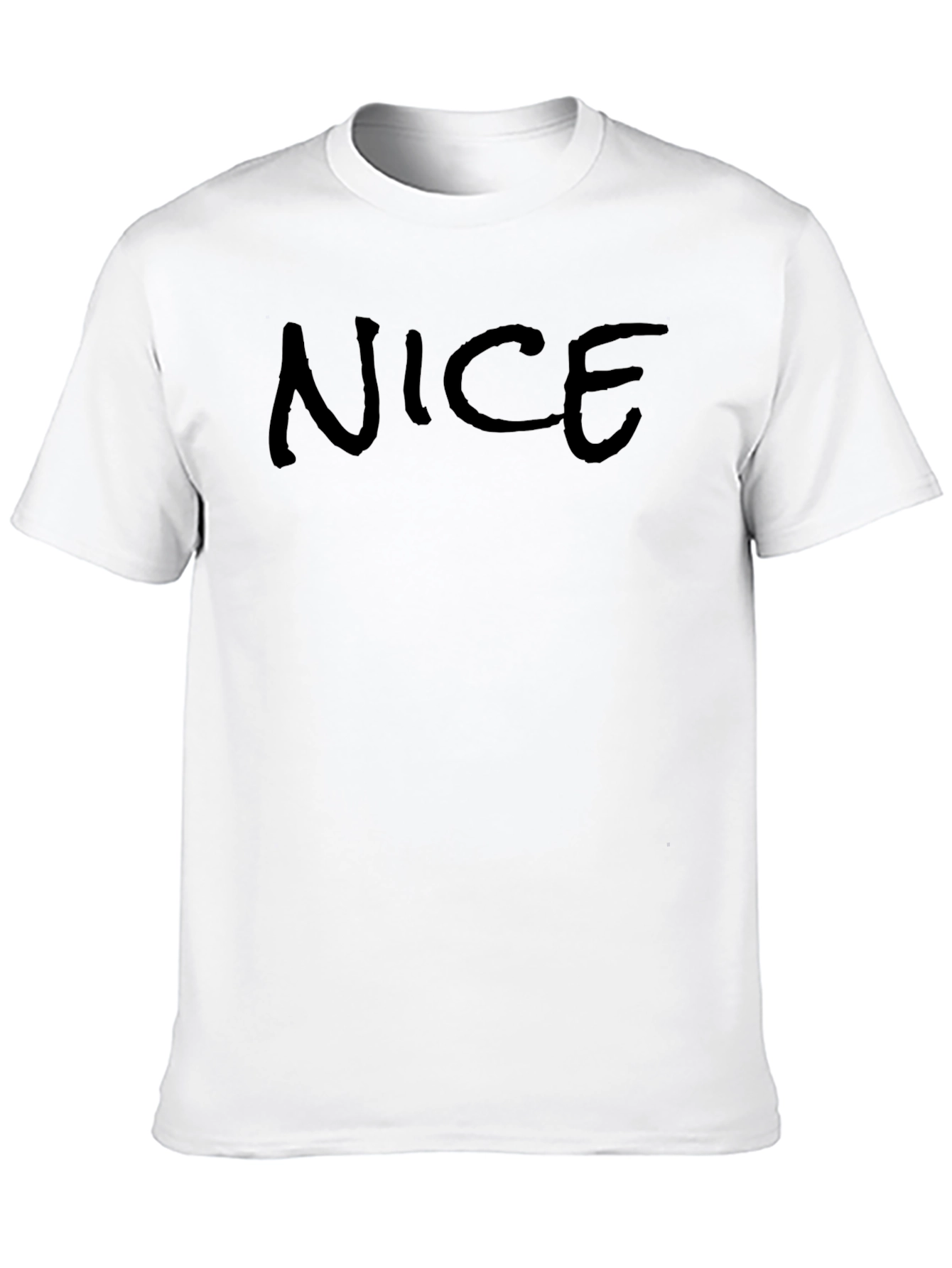 Black NICE Graphic Tee - Soft Cotton Casual T-Shirt view 10
