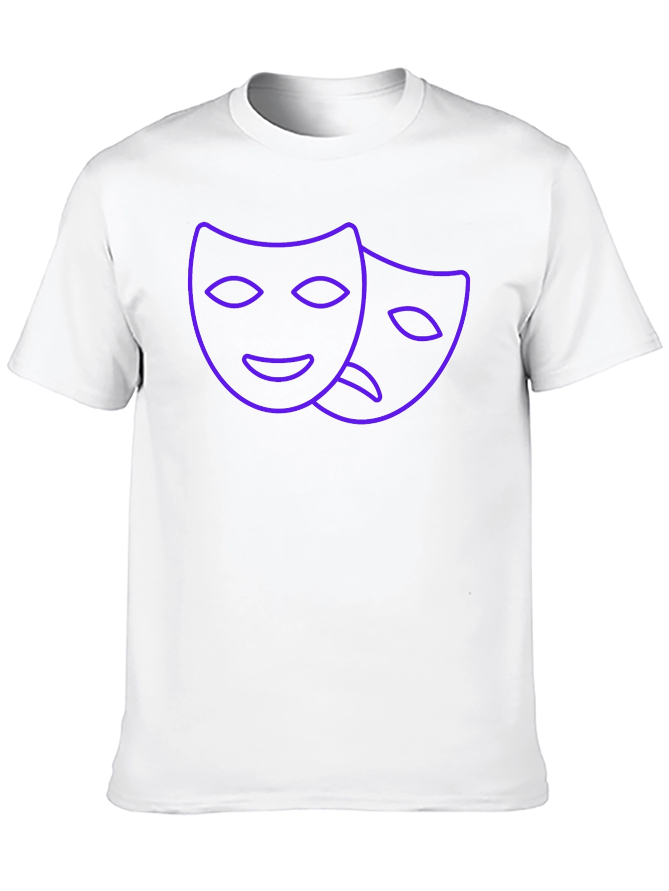 Drama Masks Graphic Tee - Black Crew Neck T-Shirt - 10