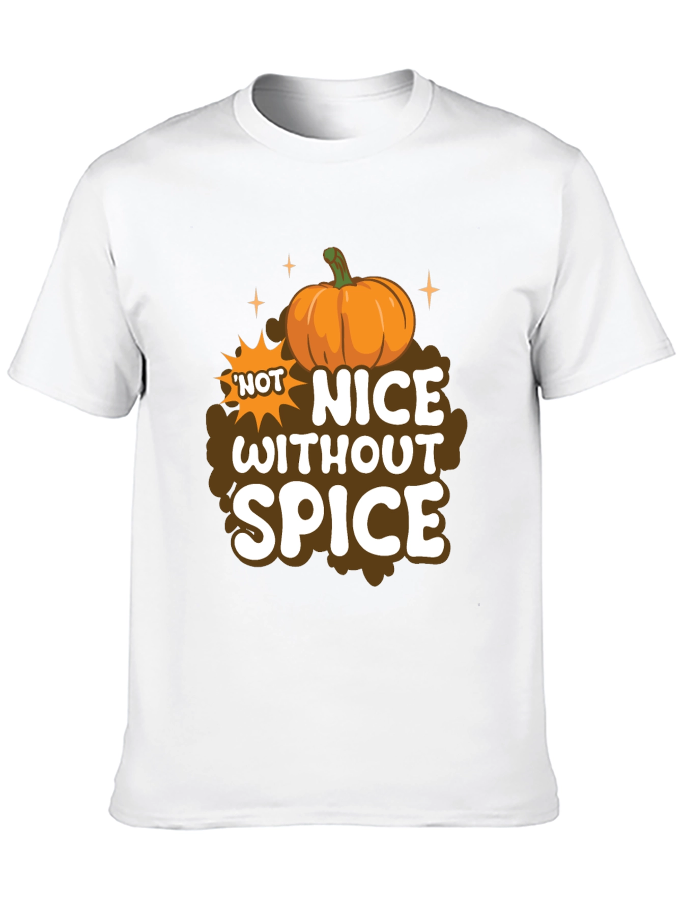 Black Not Nice Without Spice Pumpkin T-Shirt view 10