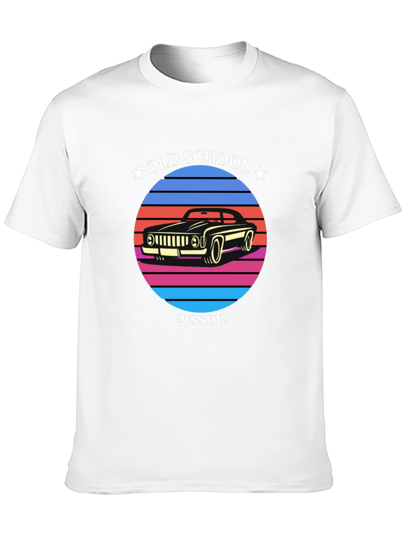 Black Old School Classic Car T-Shirt view 10