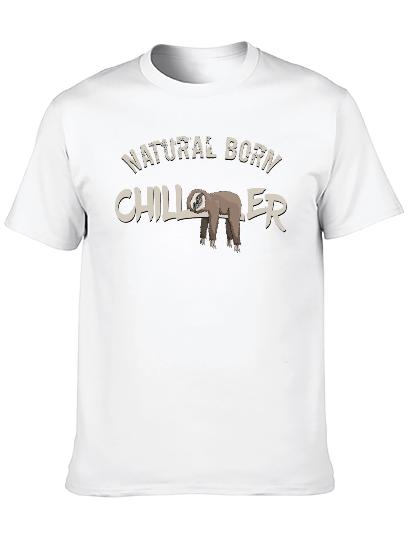 Black Natural Born Chiller Sloth Graphic T-Shirt view 10