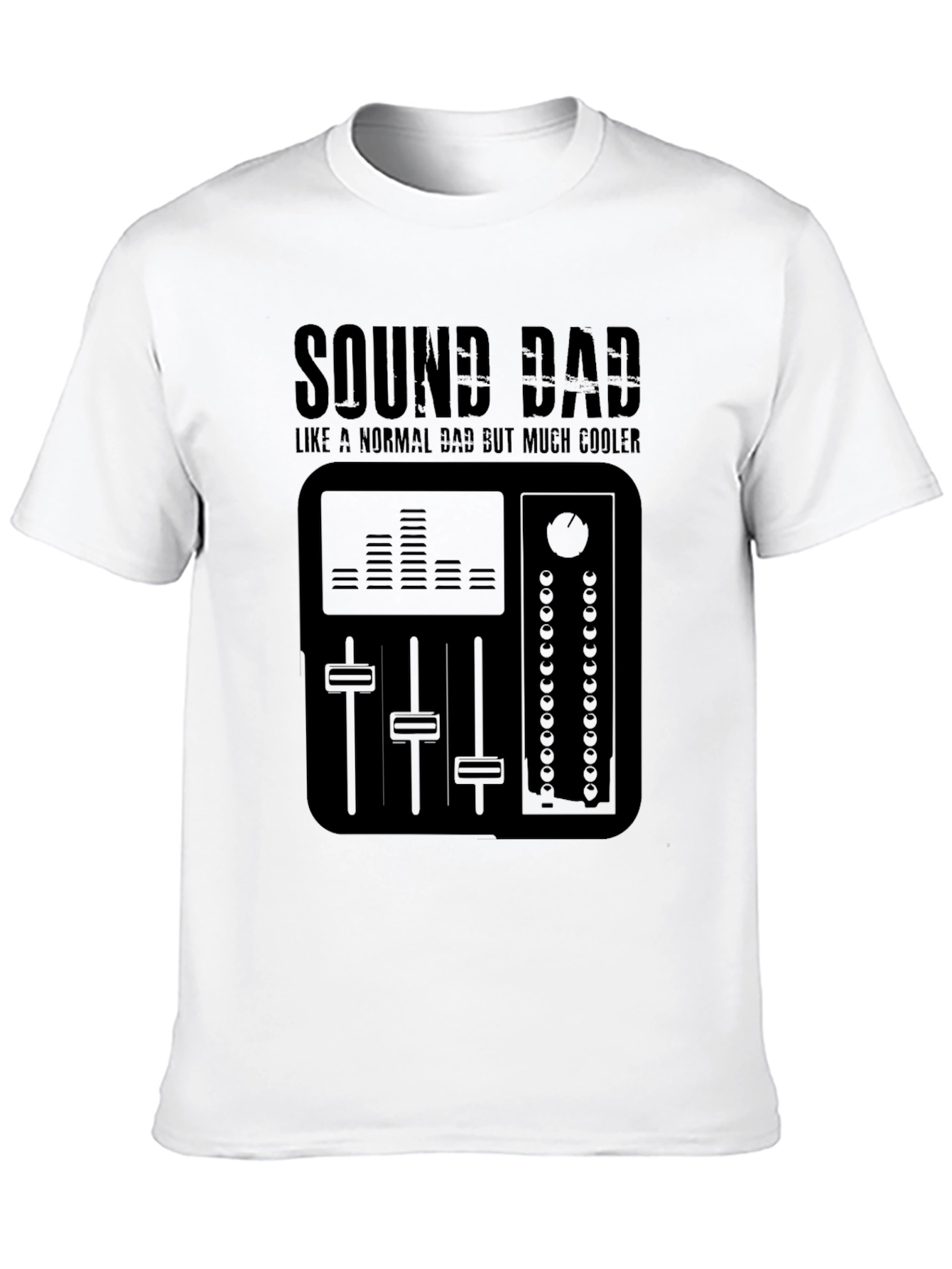 Black Sound Dad T-Shirt - Cool Dad Mixer Tee view 10