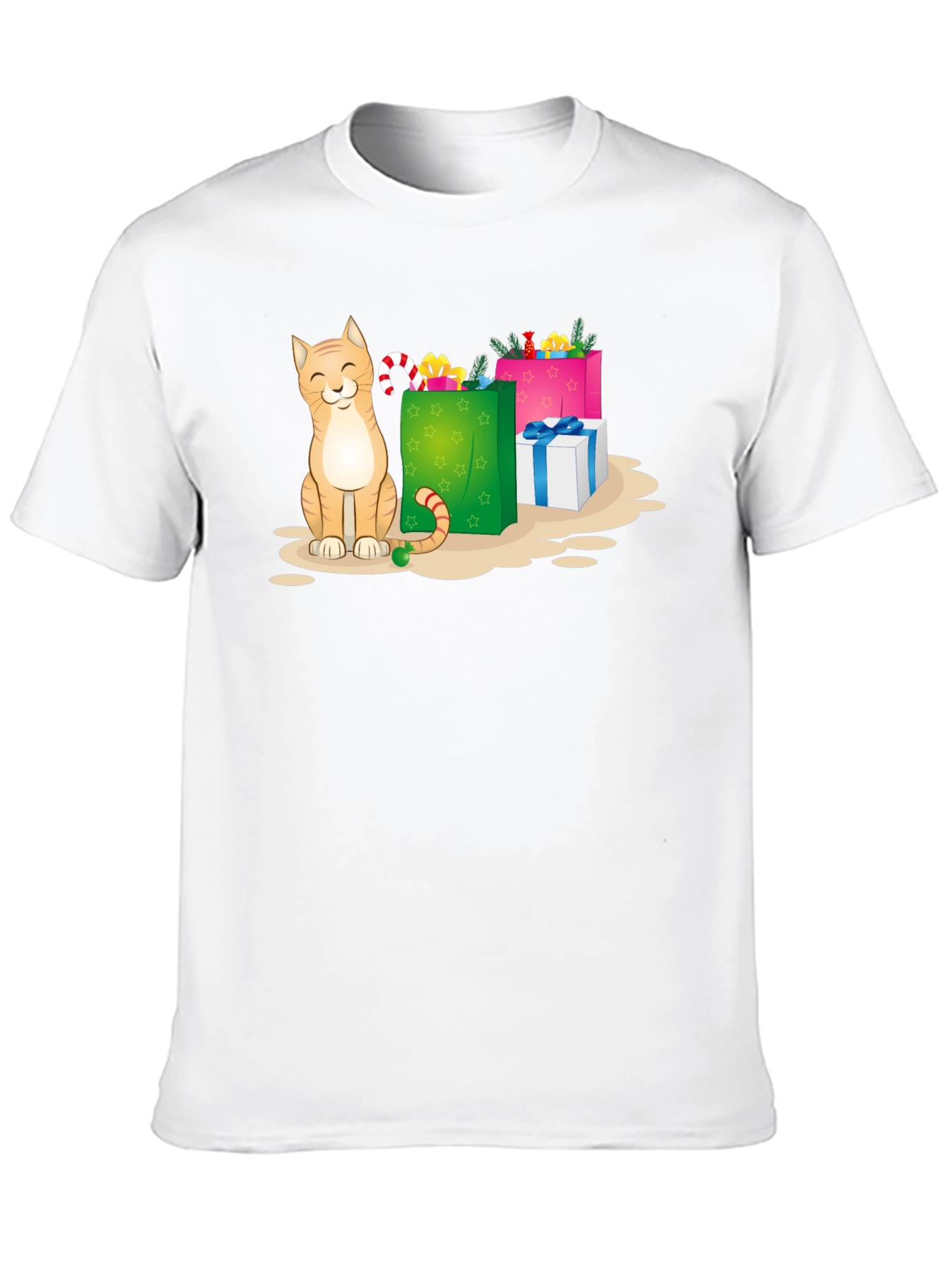 Black Cat Christmas Gift T-Shirt view 10