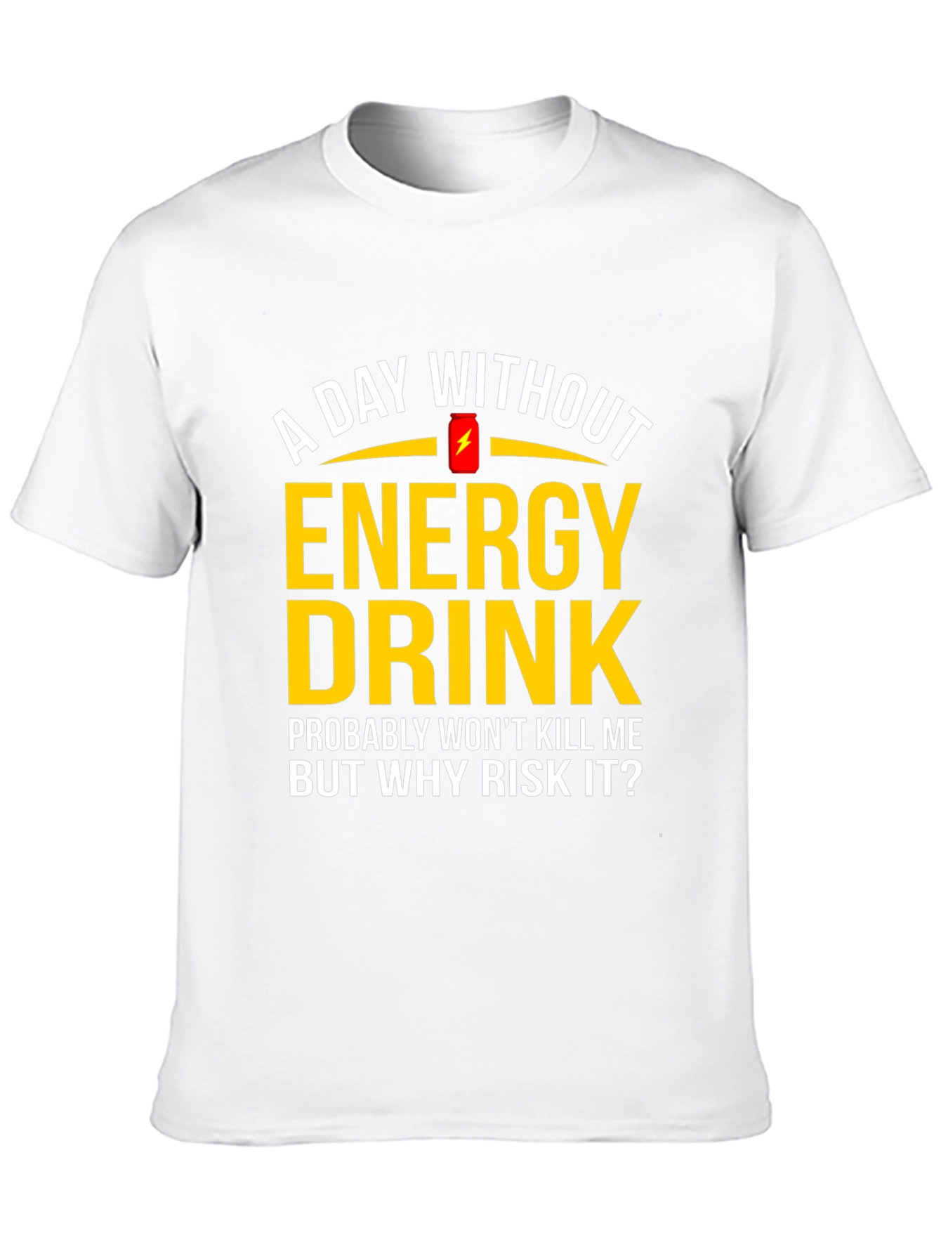 Black Funny Energy Drink T-Shirt - Why Risk It? view 10