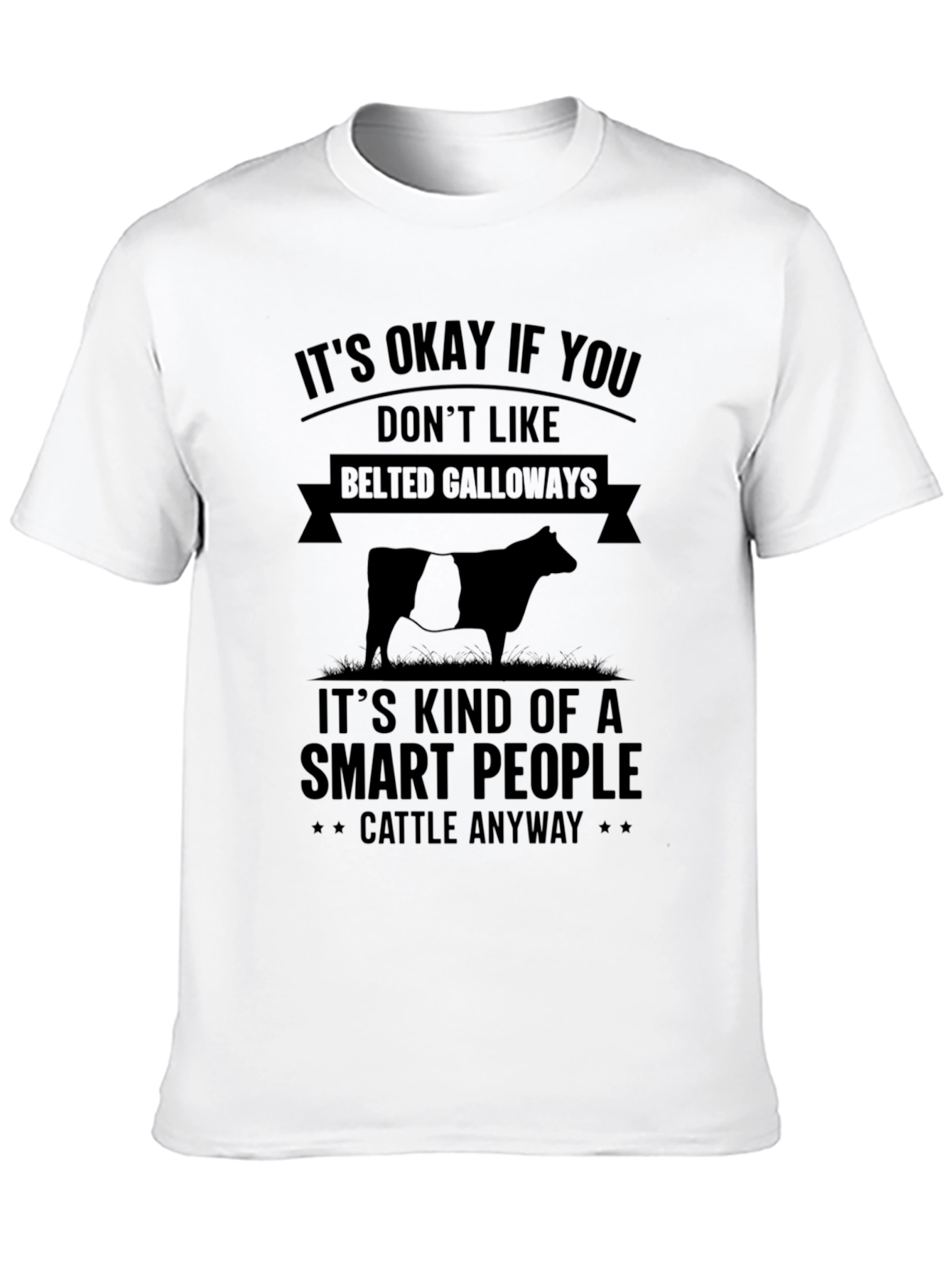 Black Belted Galloway Cattle T-Shirt - Smart People view 10
