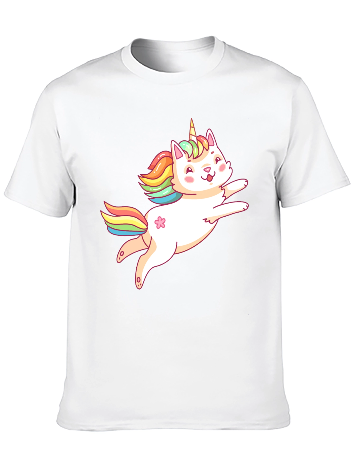 Black Unicorn Cat Graphic T-Shirt - Fun Cute Tee view 10