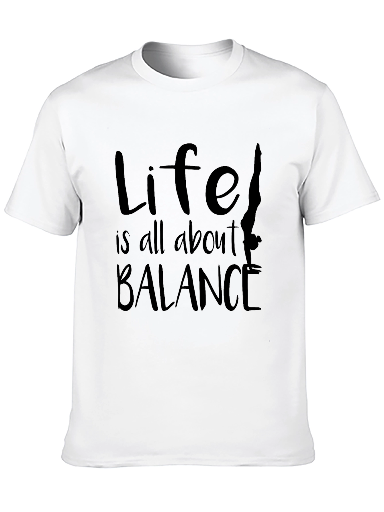 Black Life Balance Graphic Tee - Men's Black T-Shirt view 10