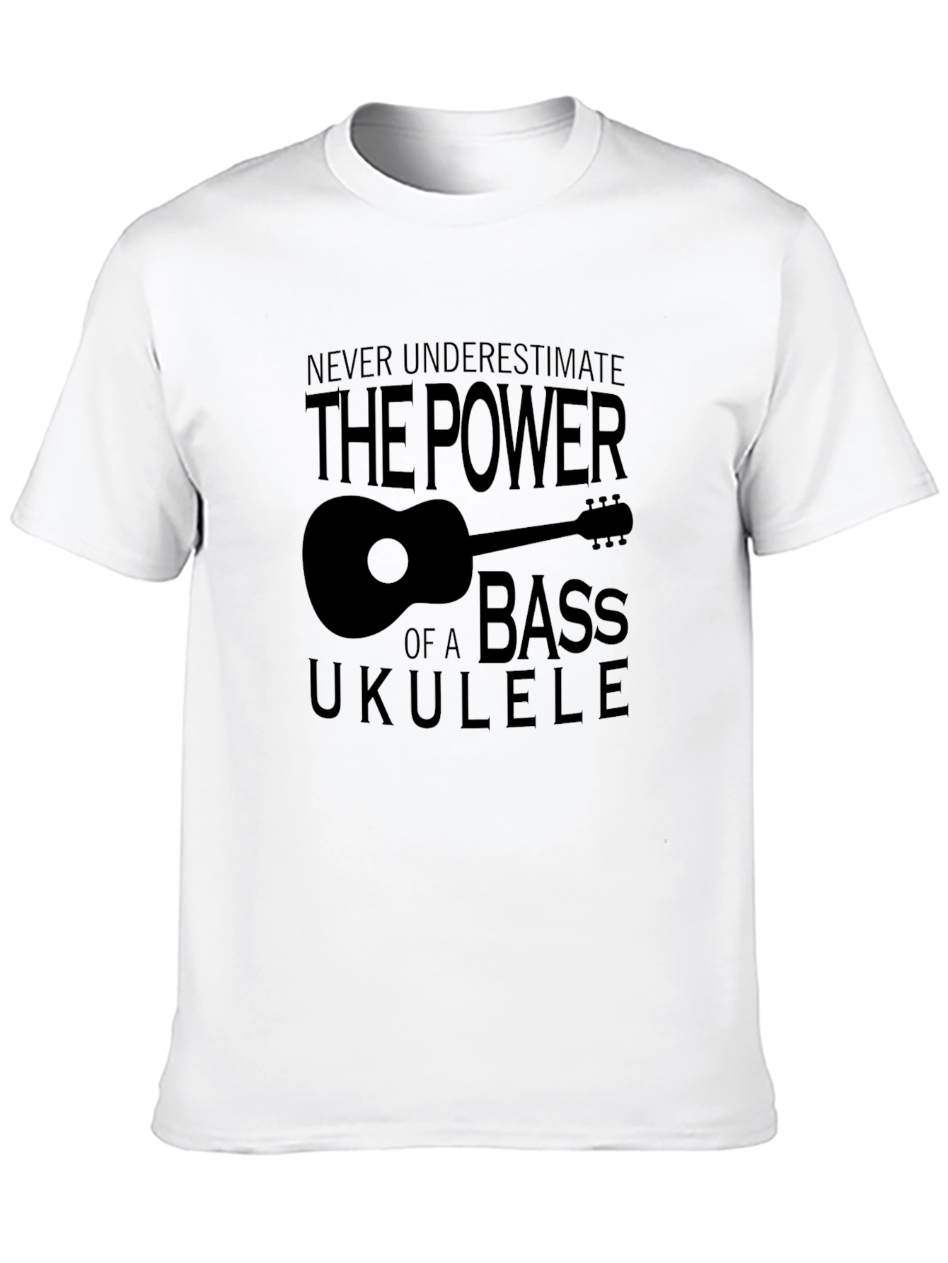 Black Bass Ukulele Power T-Shirt - Music Lover Tee view 10