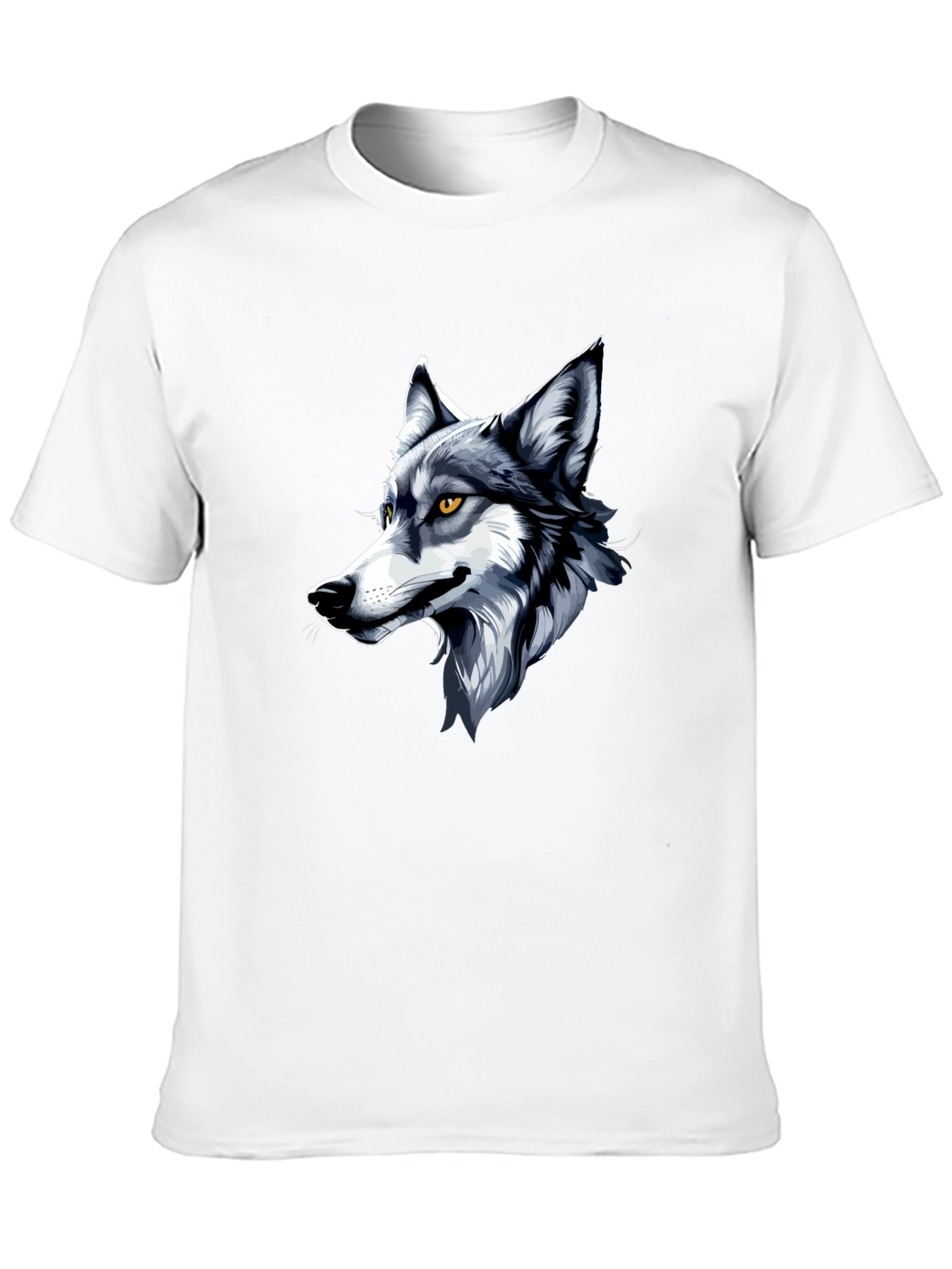 Black Cool Wolf Graphic Tee - Black Cotton Shirt view 10