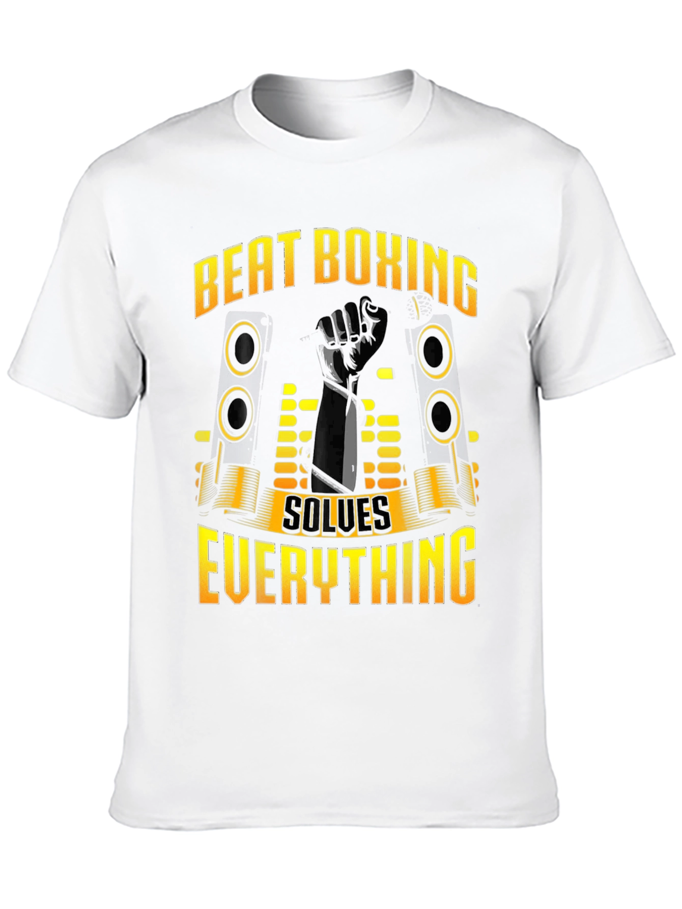 Black Beat Boxing Solves Everything Black T-Shirt view 10