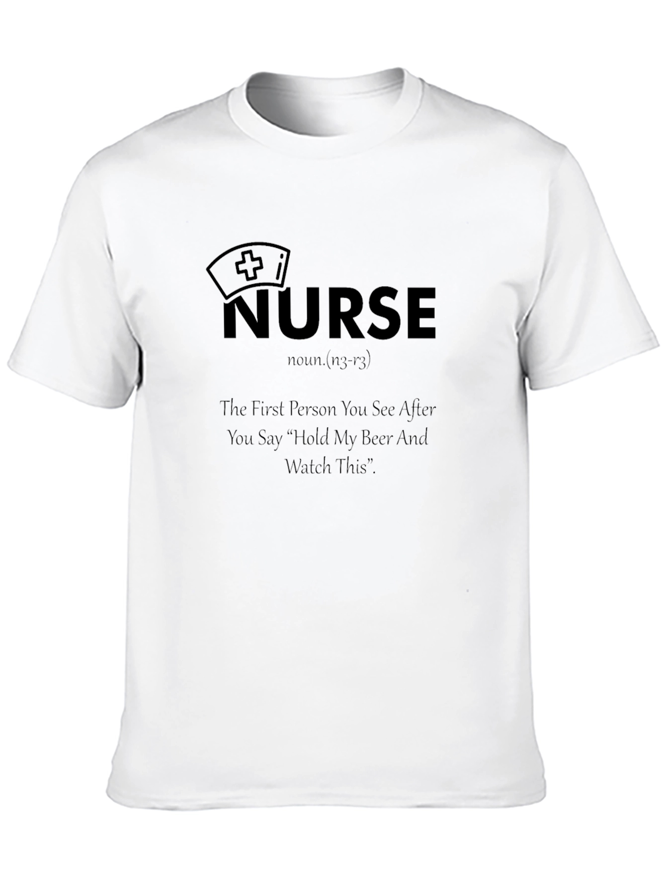 Black Nurse Definition Graphic T-Shirt - Funny Medical Gift view 10
