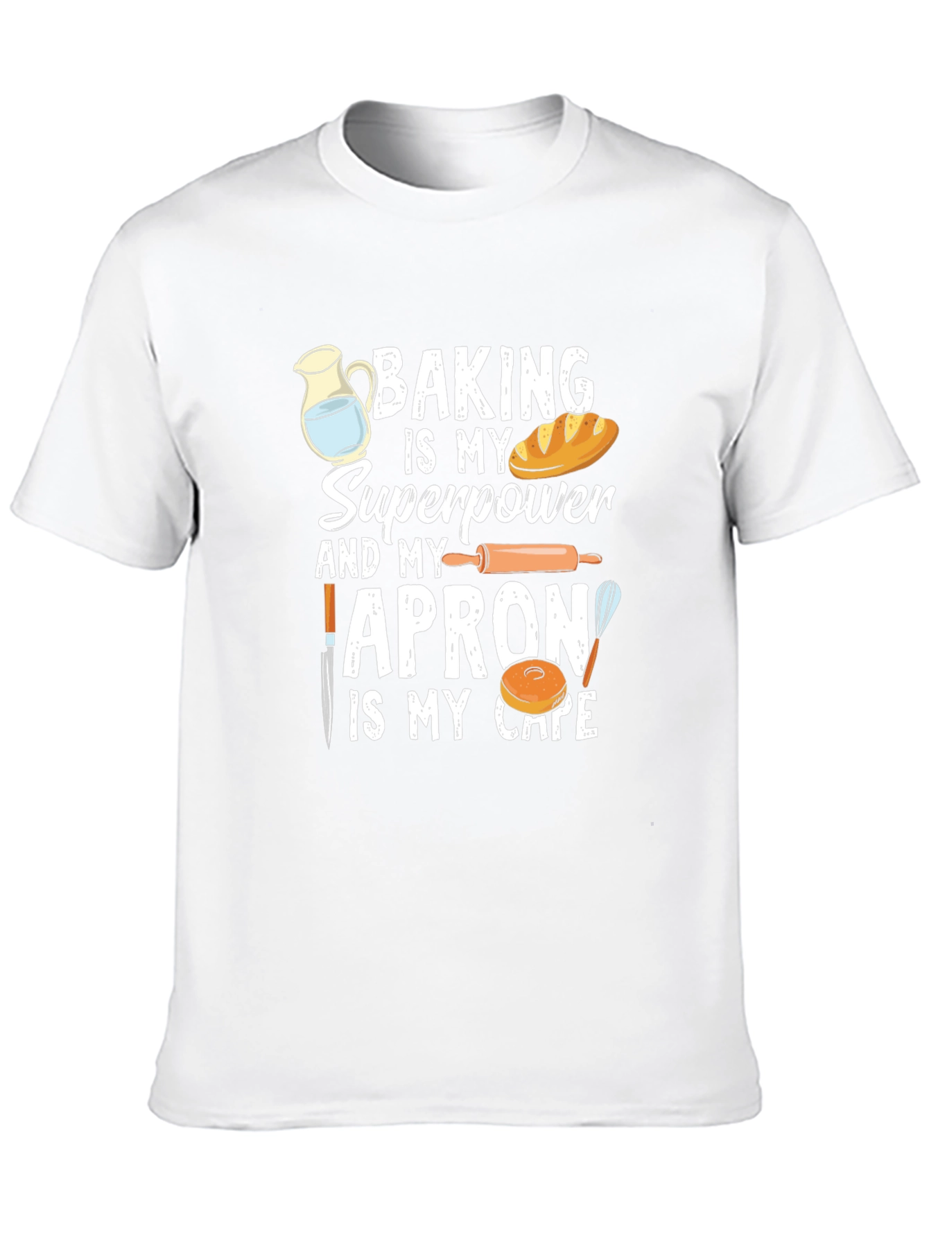 Black Baking Superpower T-Shirt, Funny Baker Tee view 10