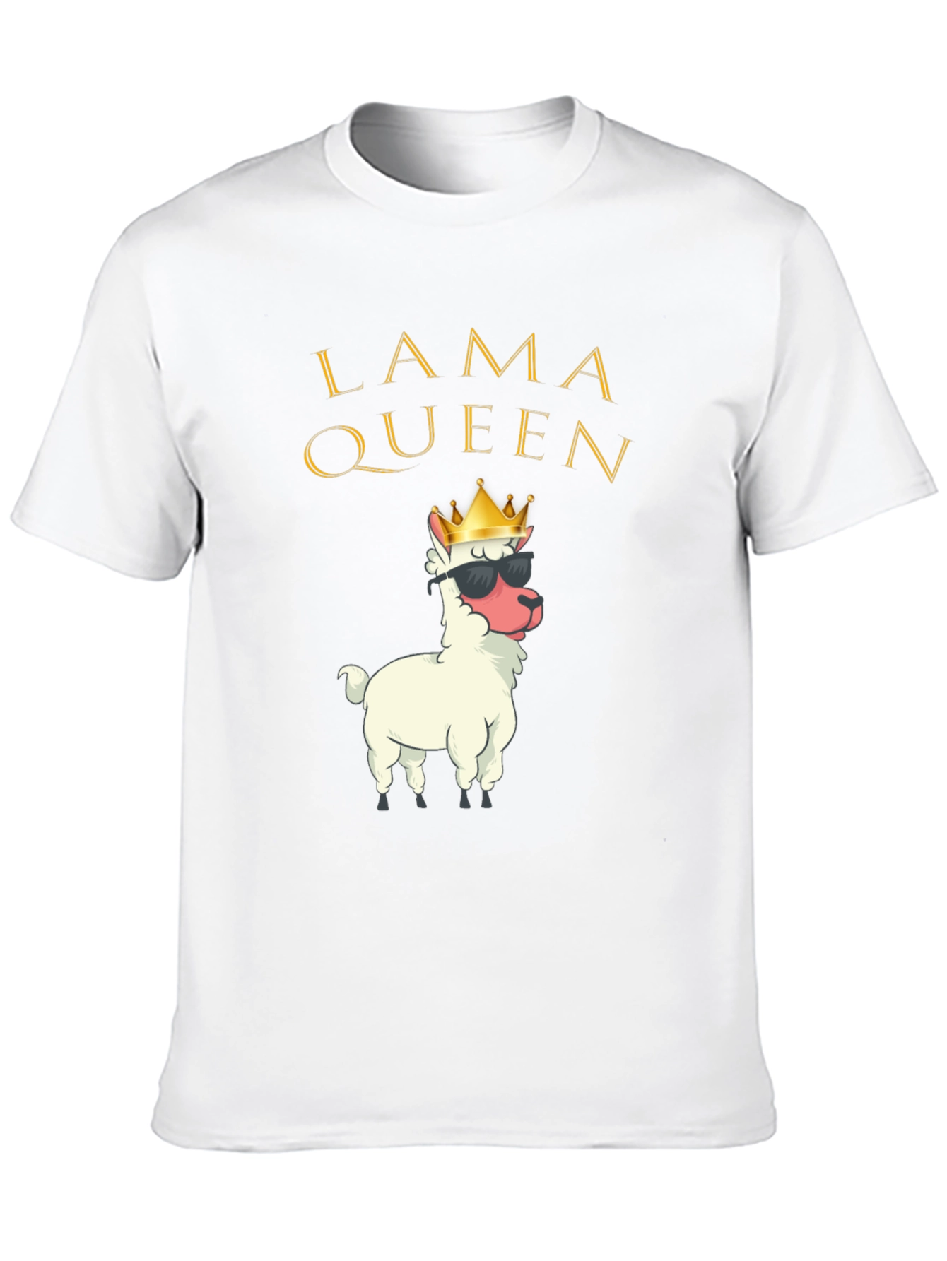 Black Lama Queen Graphic T-Shirt Funny Alpaca Tee view 10