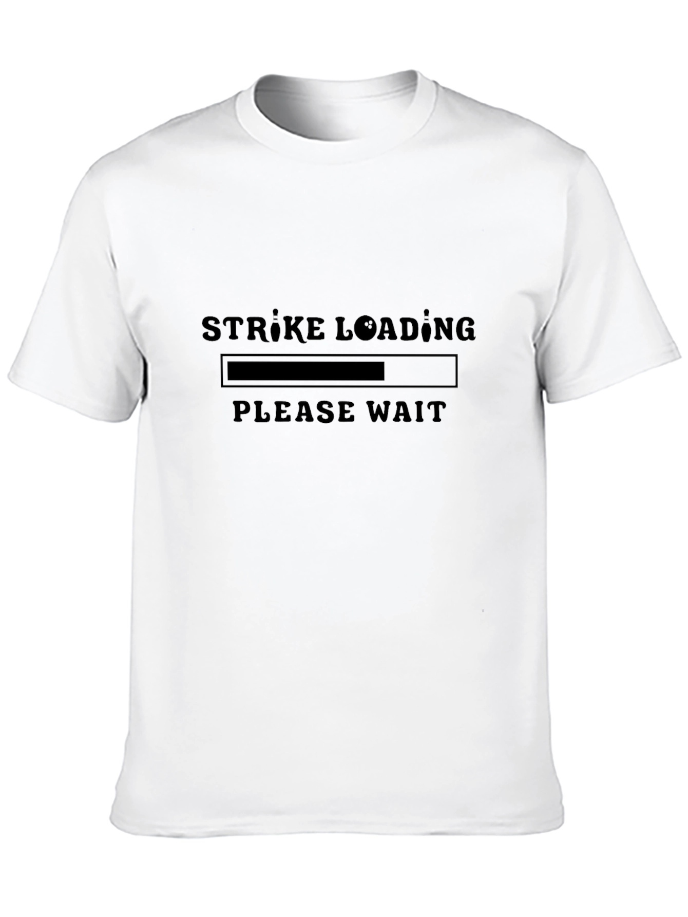 Black Strike Loading T-Shirt - Bowling Humor Tee view 10