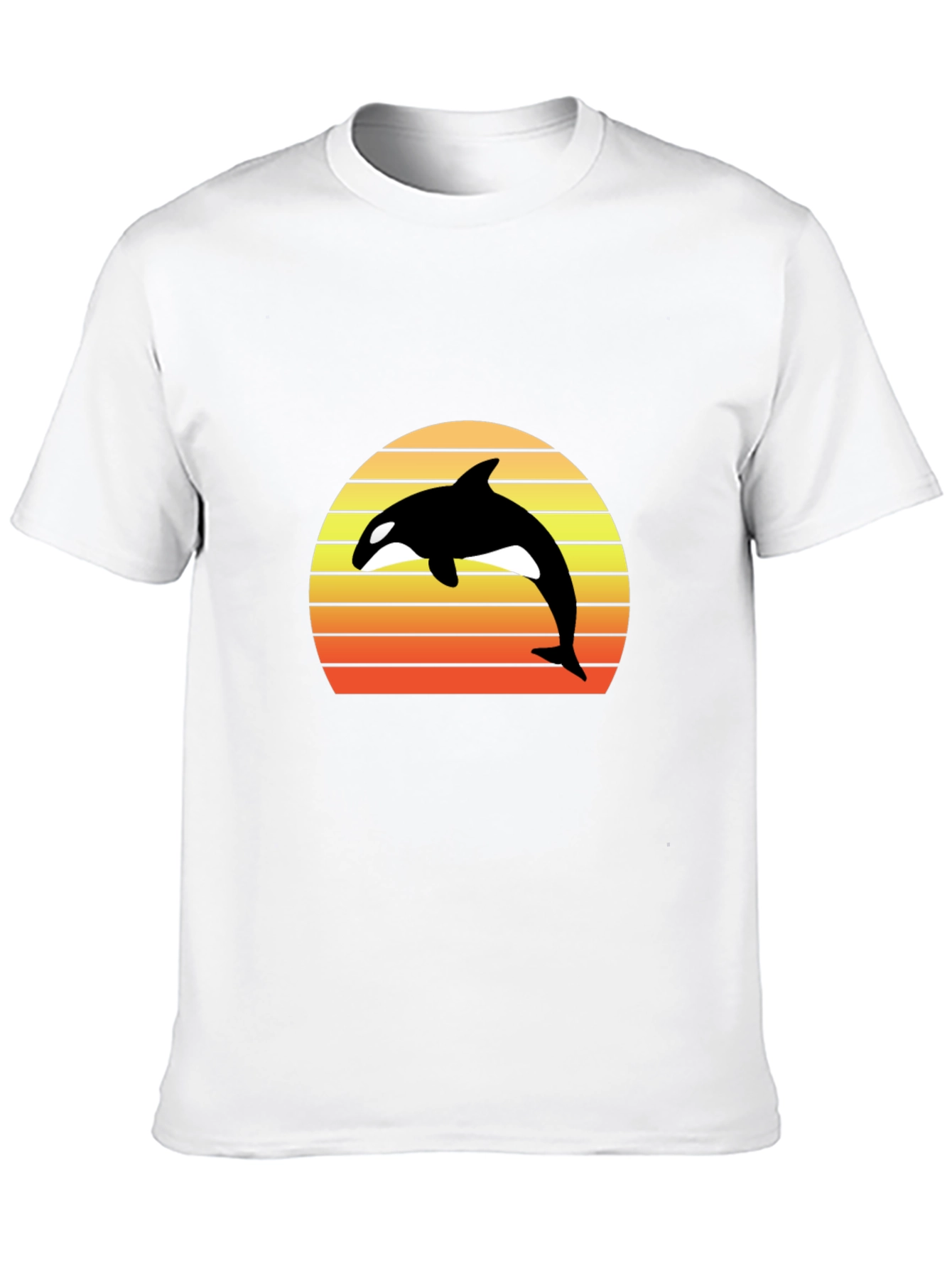 Black Orca Sunset Graphic Tee - Retro Style view 10
