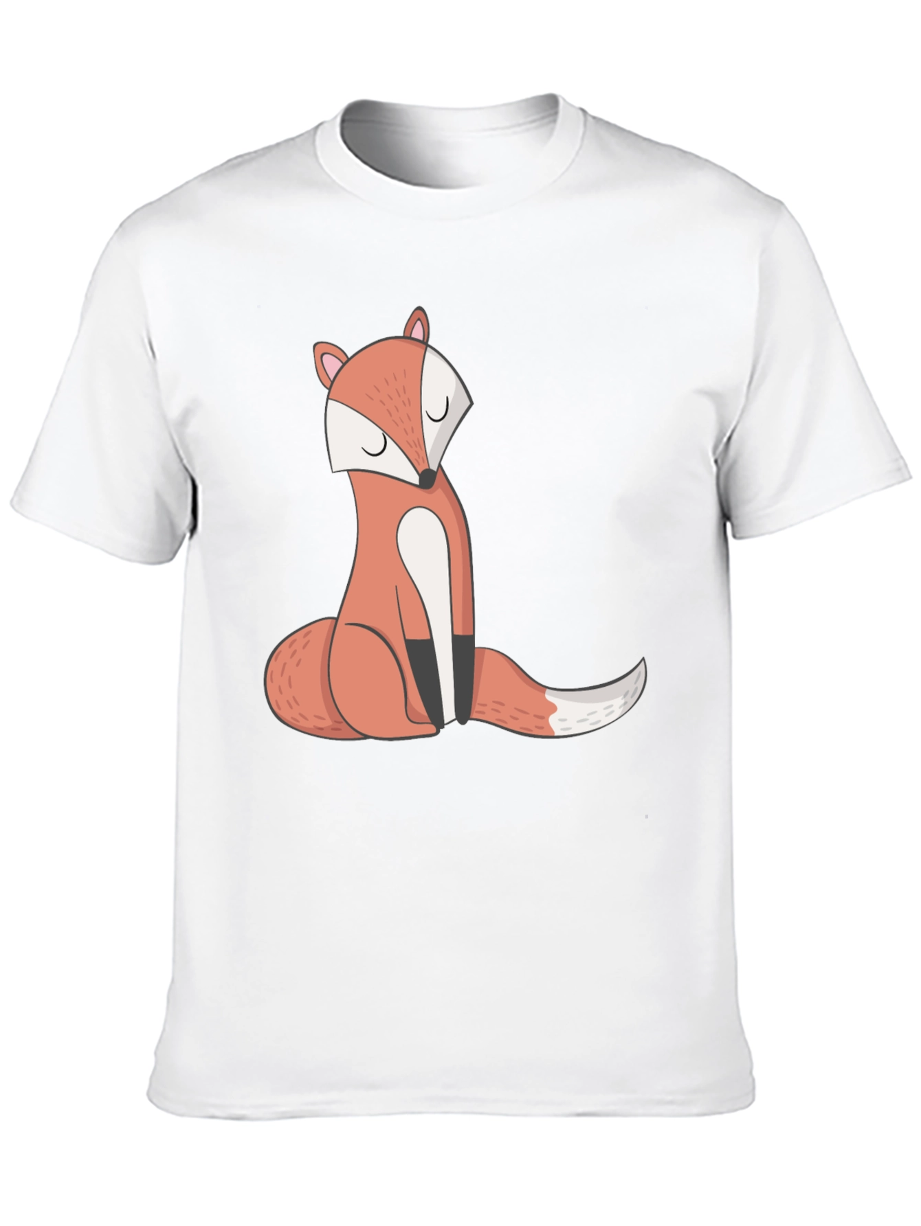 Black Cool Fox Graphic Tee - Unisex Black T-Shirt view 10