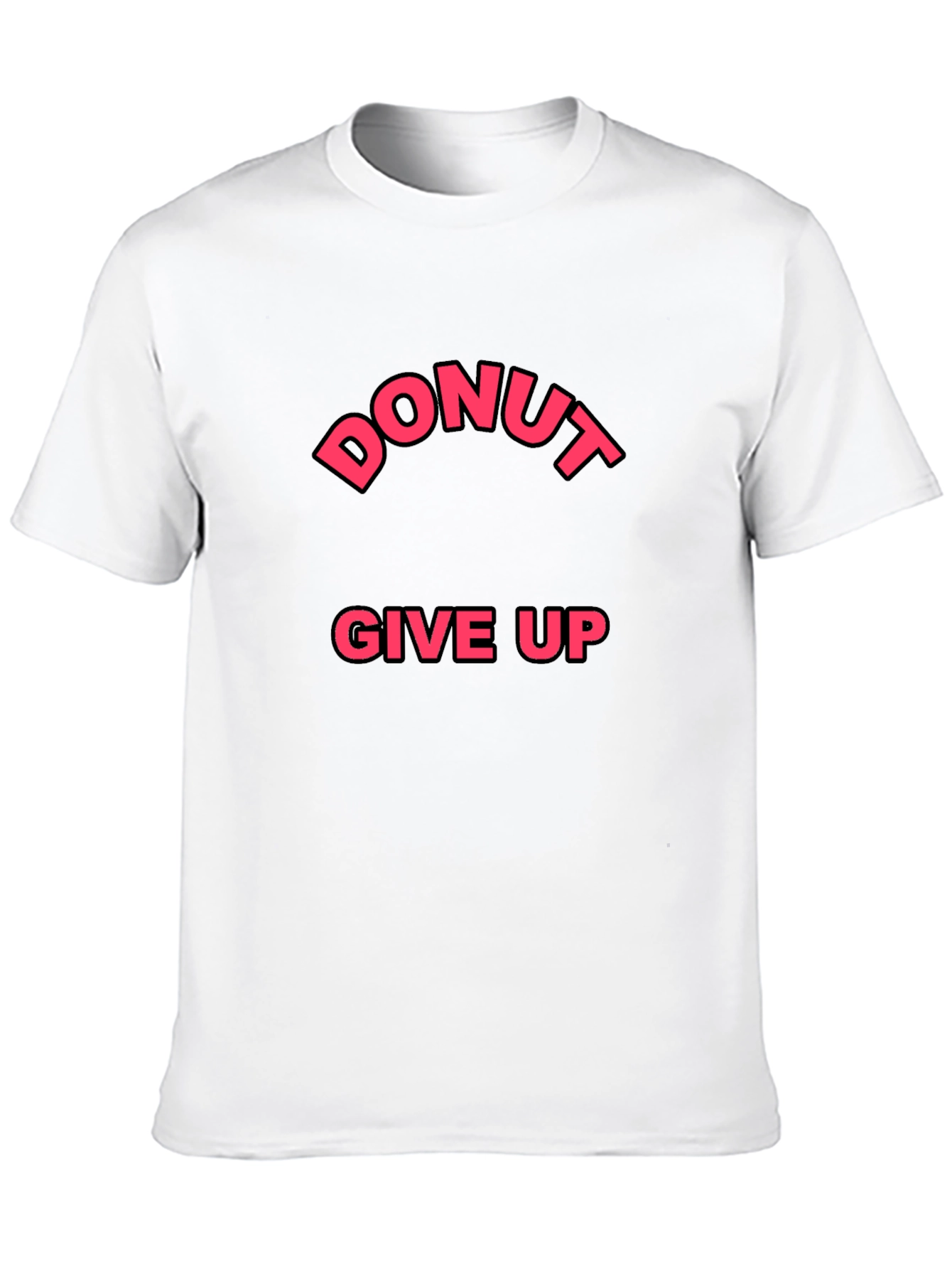 Black Donut Give Up Funny Graphic Tee view 10