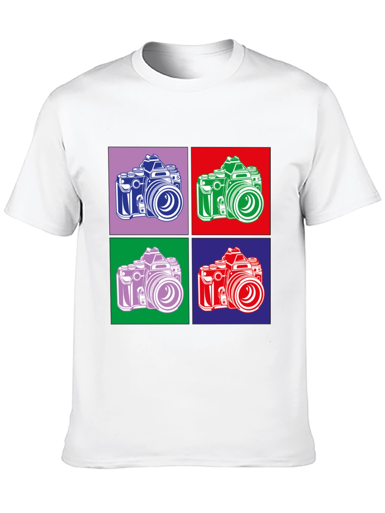 Black Retro Camera Graphic Tee - Pop Art Style view 10