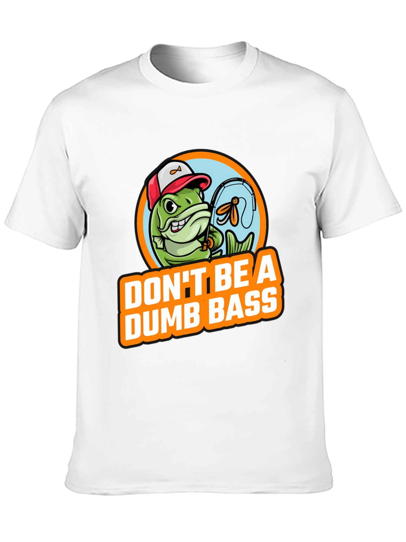 Black Don't Be A Dumb Bass Fishing Graphic T-Shirt view 10