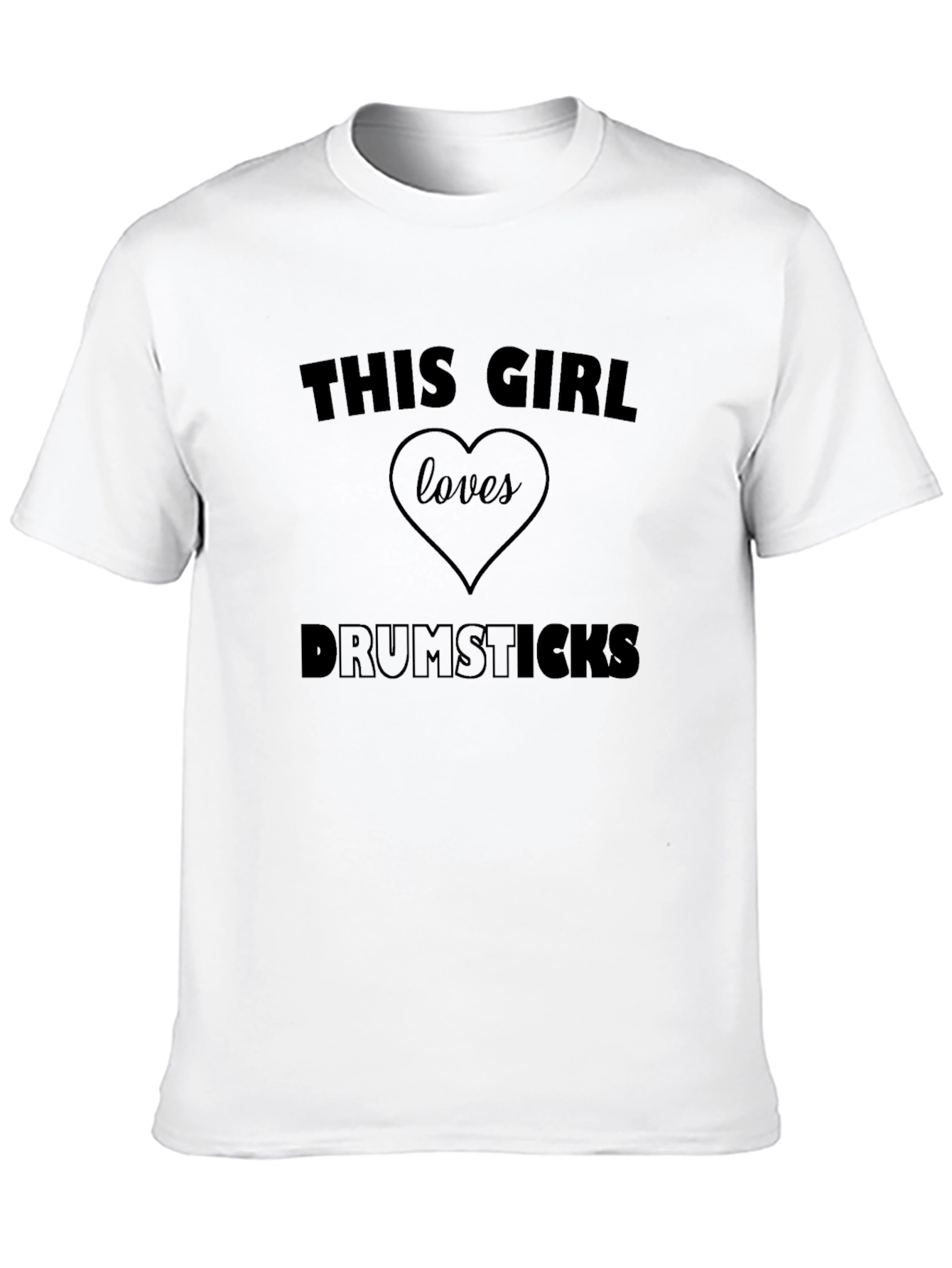 Black This Girl Loves Drumsticks T-Shirt view 10