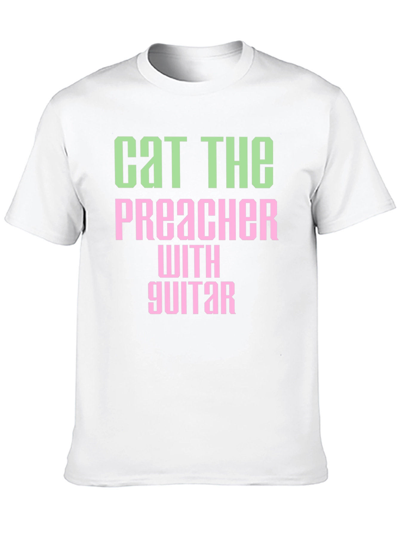 Black Cat The Preacher with Guitar Graphic T-Shirt view 10