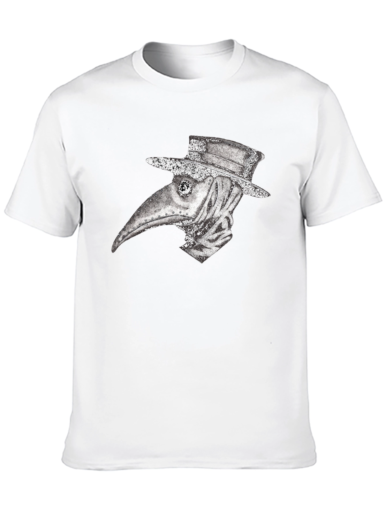 Black Plague Doctor Graphic Tee - Vintage Style view 10