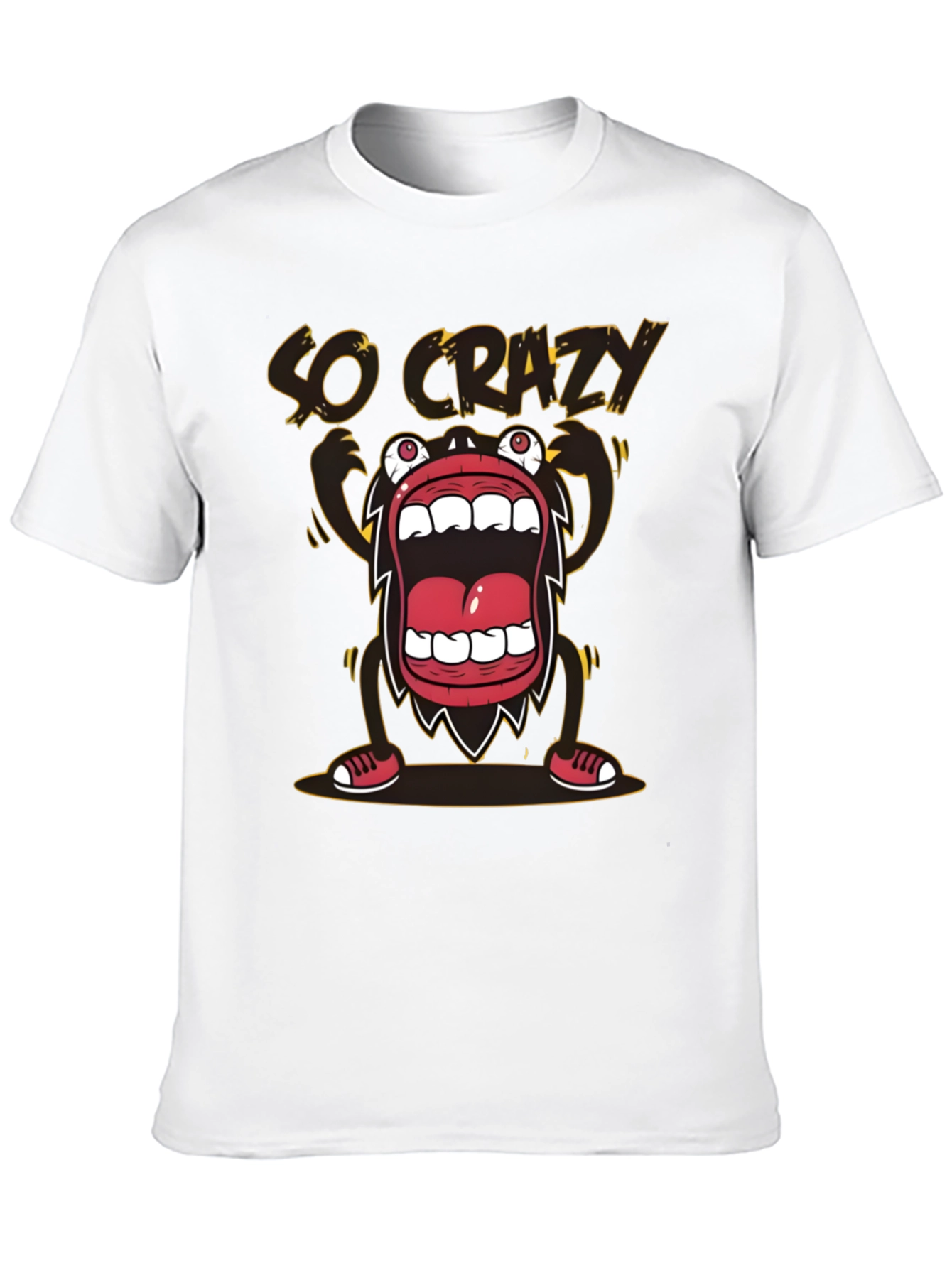 Black So Crazy Graphic T-Shirt - Bold Black Tee view 10