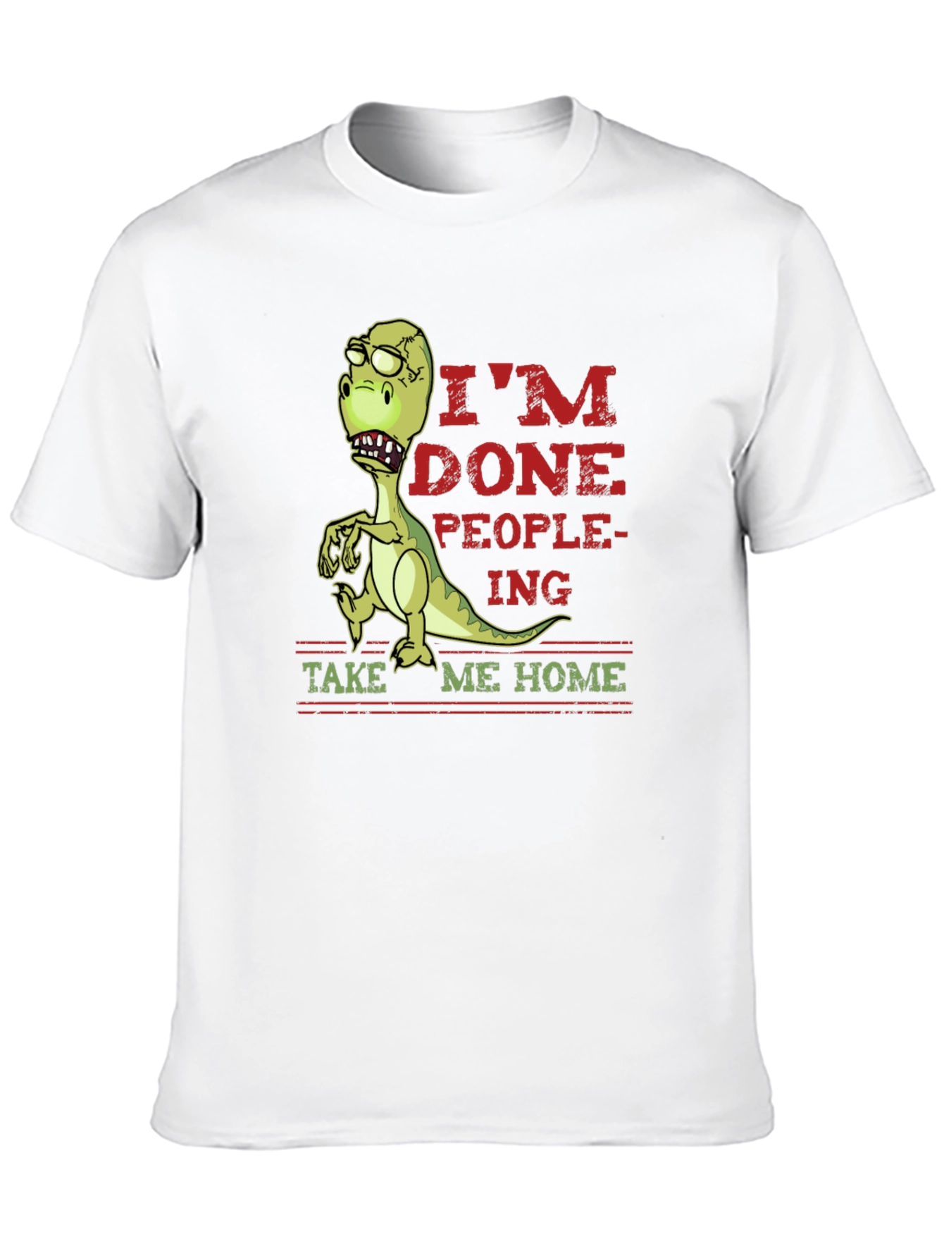 Black I'm Done People-ing Dinosaur Graphic Tee view 10