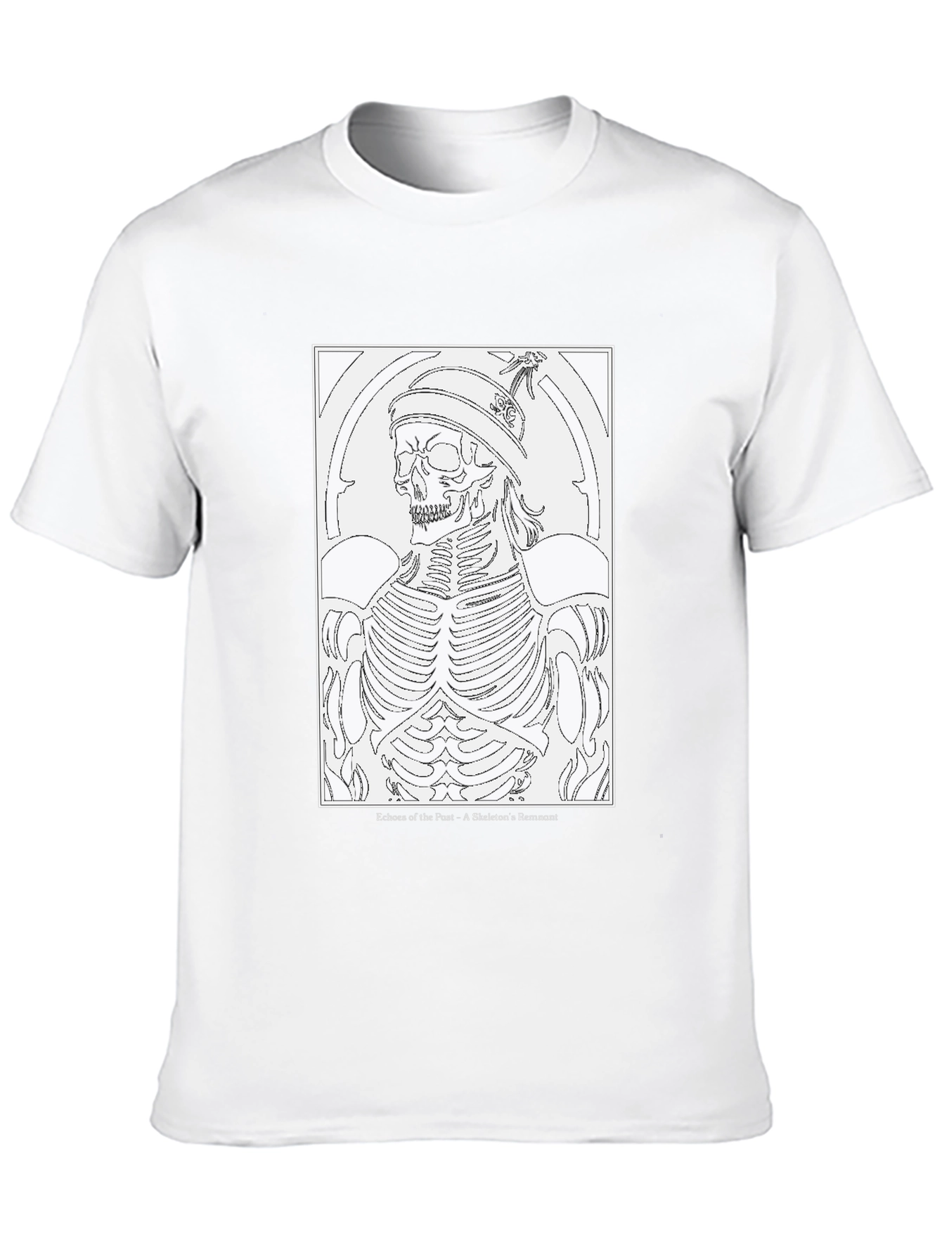 Black Echoes of the Past Skeleton T-Shirt view 10