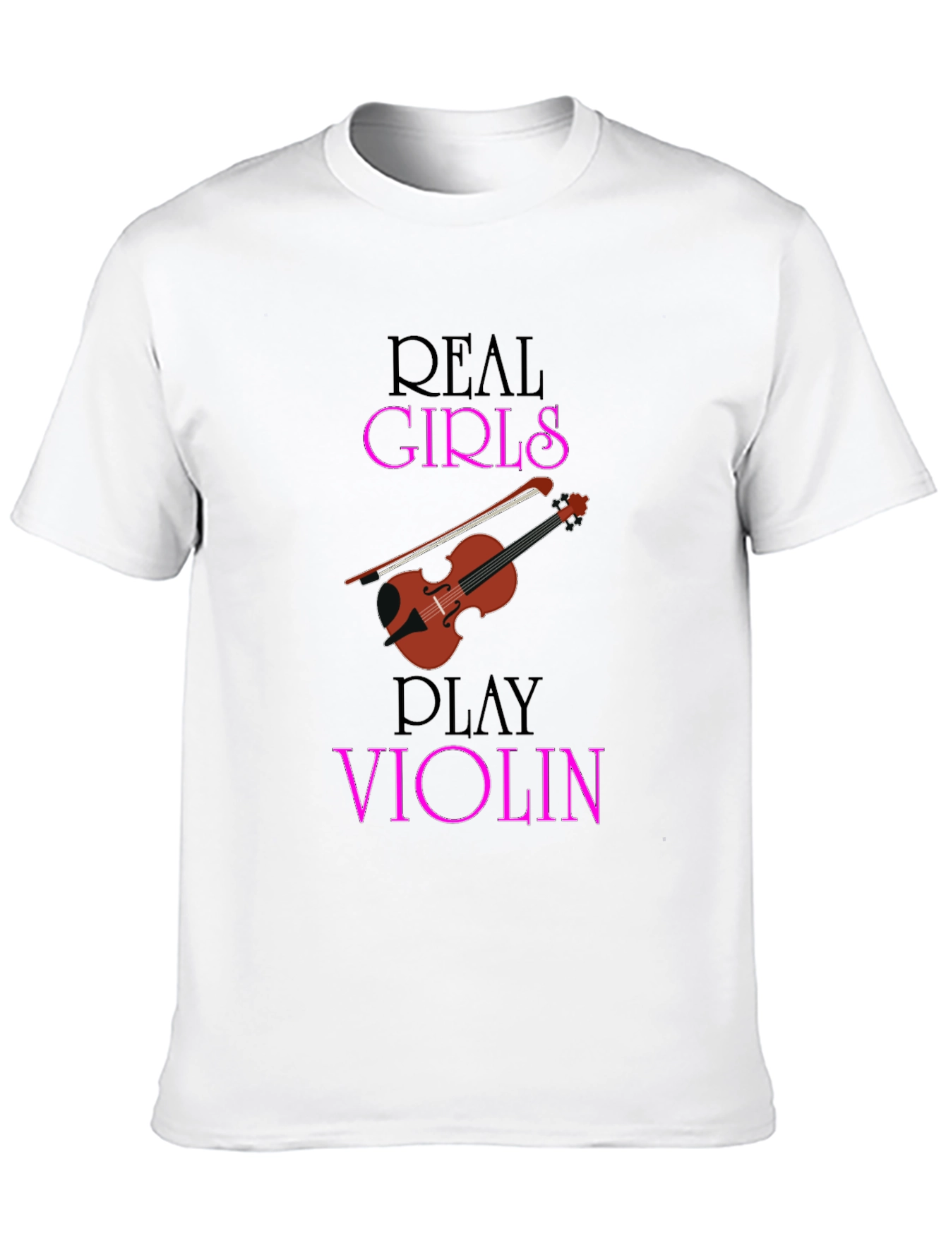 Black Real Girls Play Violin T-Shirt - Music Lover Tee view 10