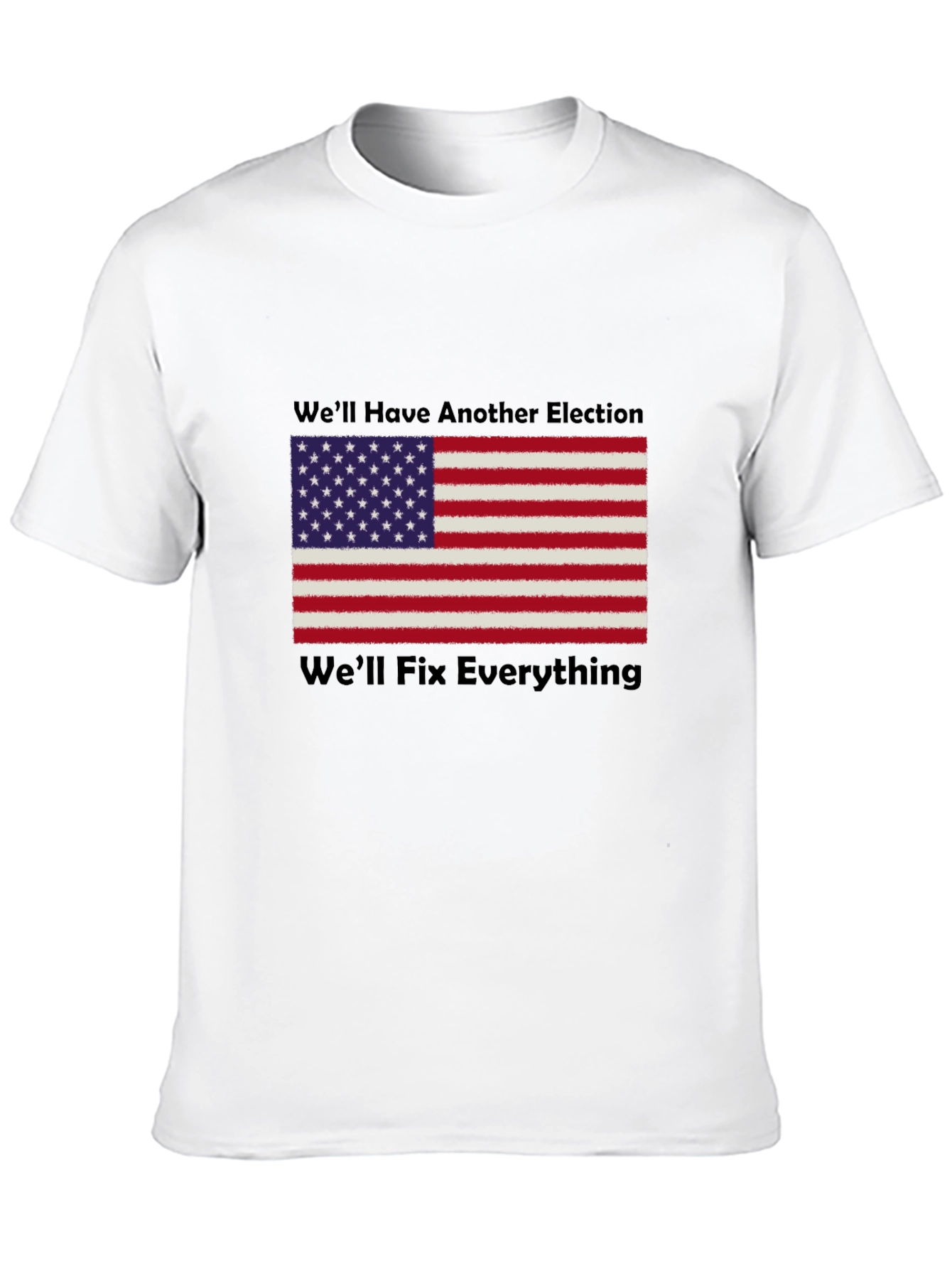 Black Patriotic Election Fix T-Shirt view 10
