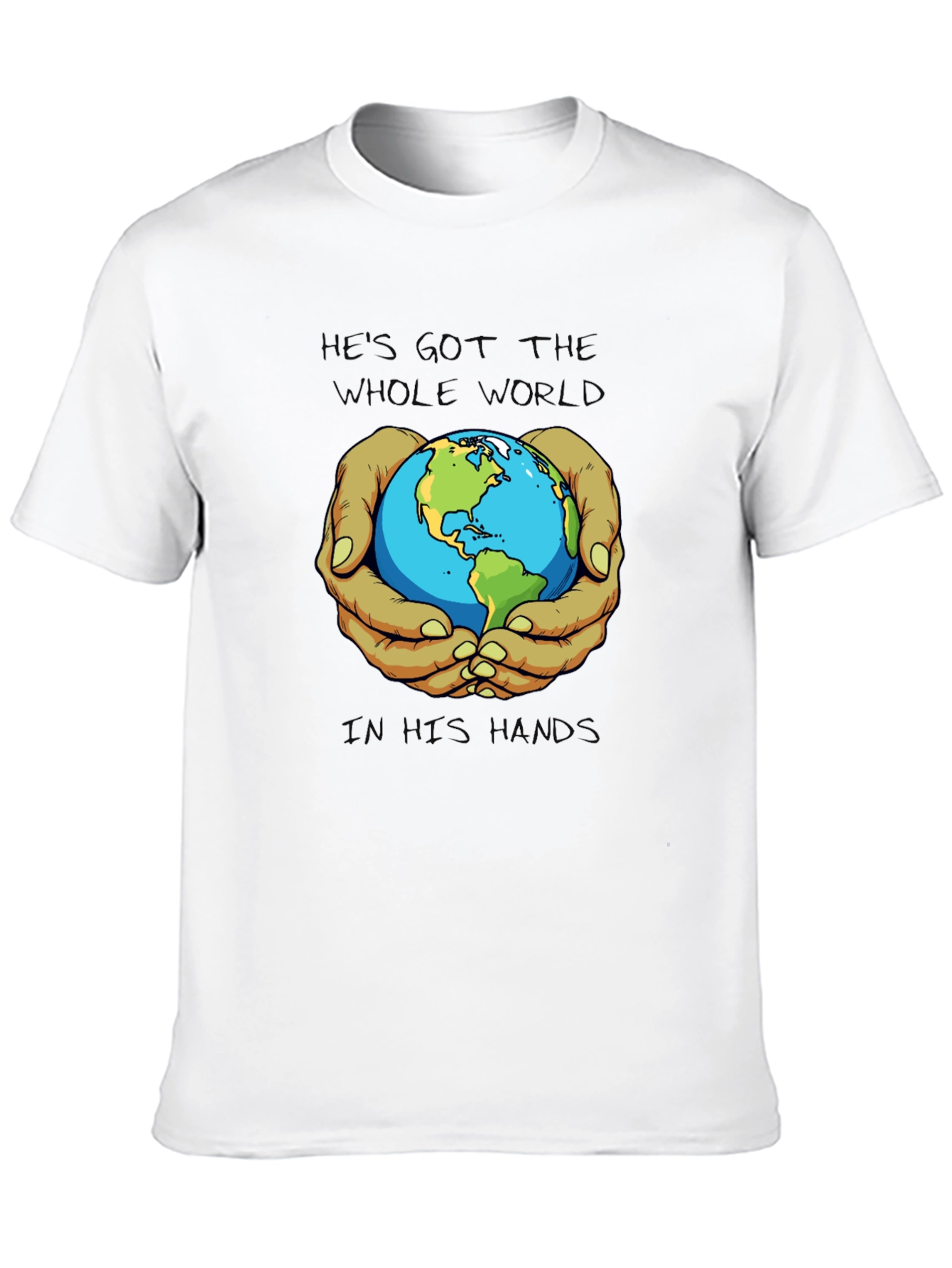 Black He's Got the Whole World T-Shirt view 10