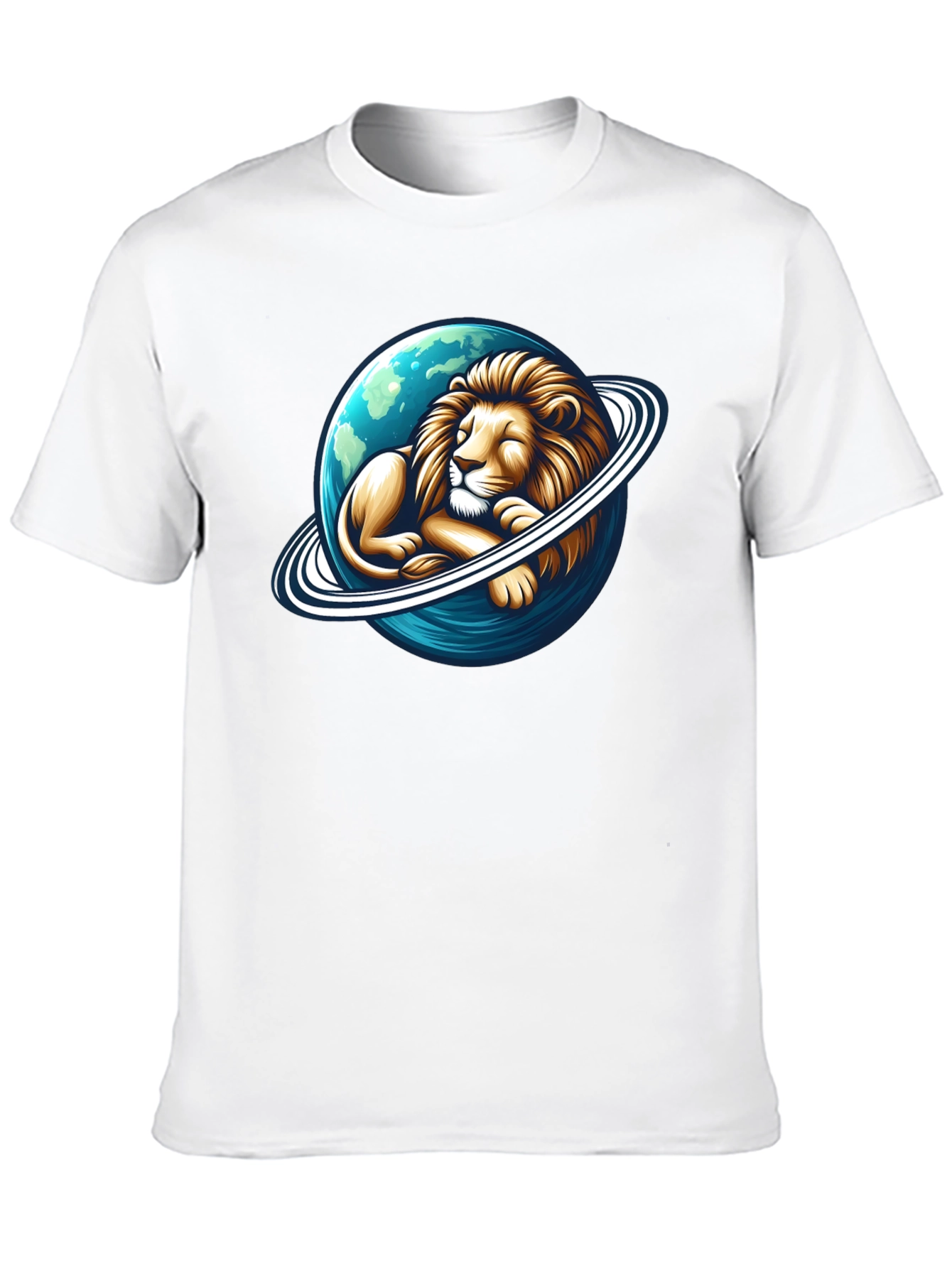 Black Lion Planet Graphic Tee - Men's Black T-Shirt view 10