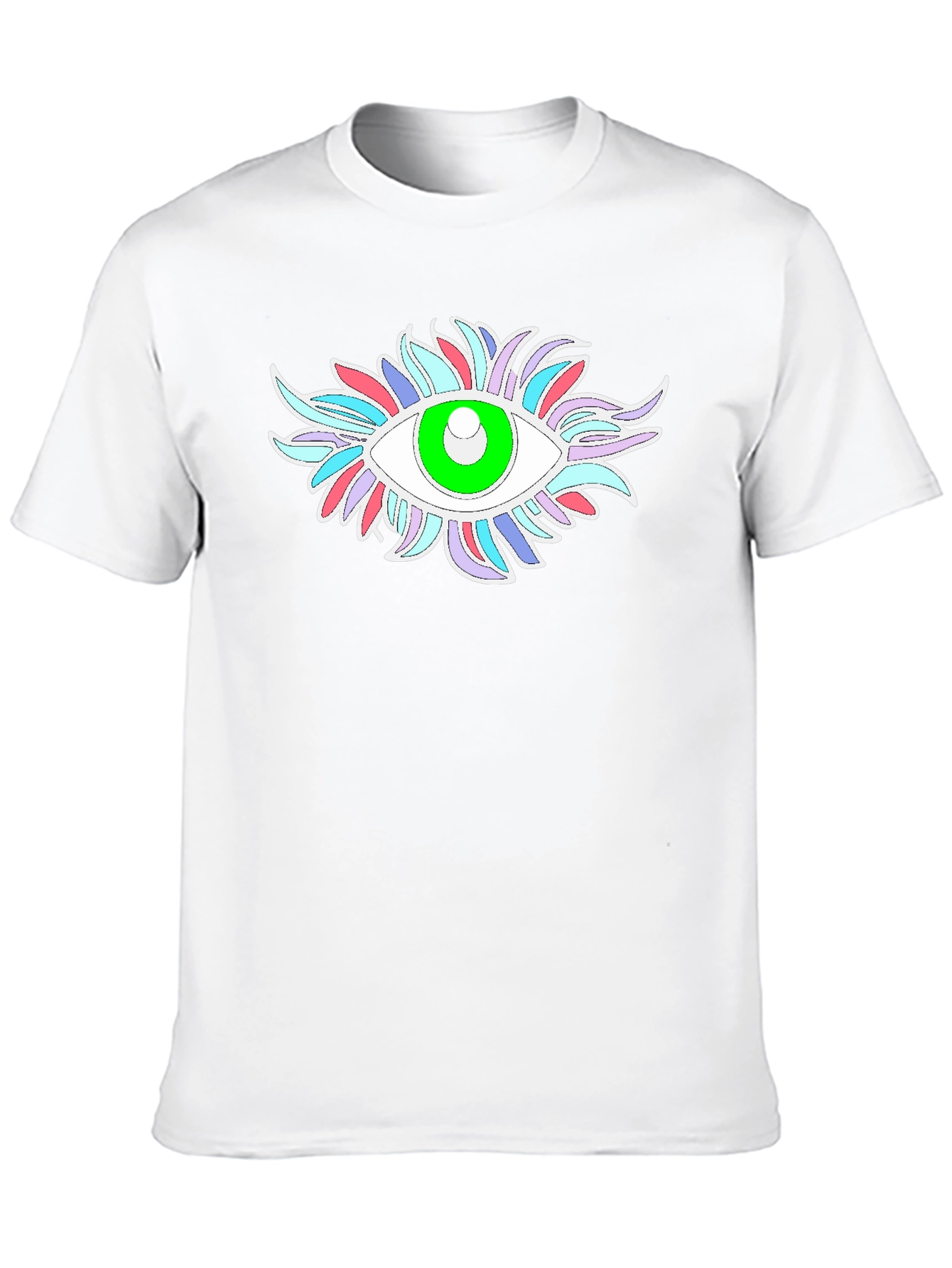 Black Eye-Catching Graphic Tee - Black Cotton Blend view 10