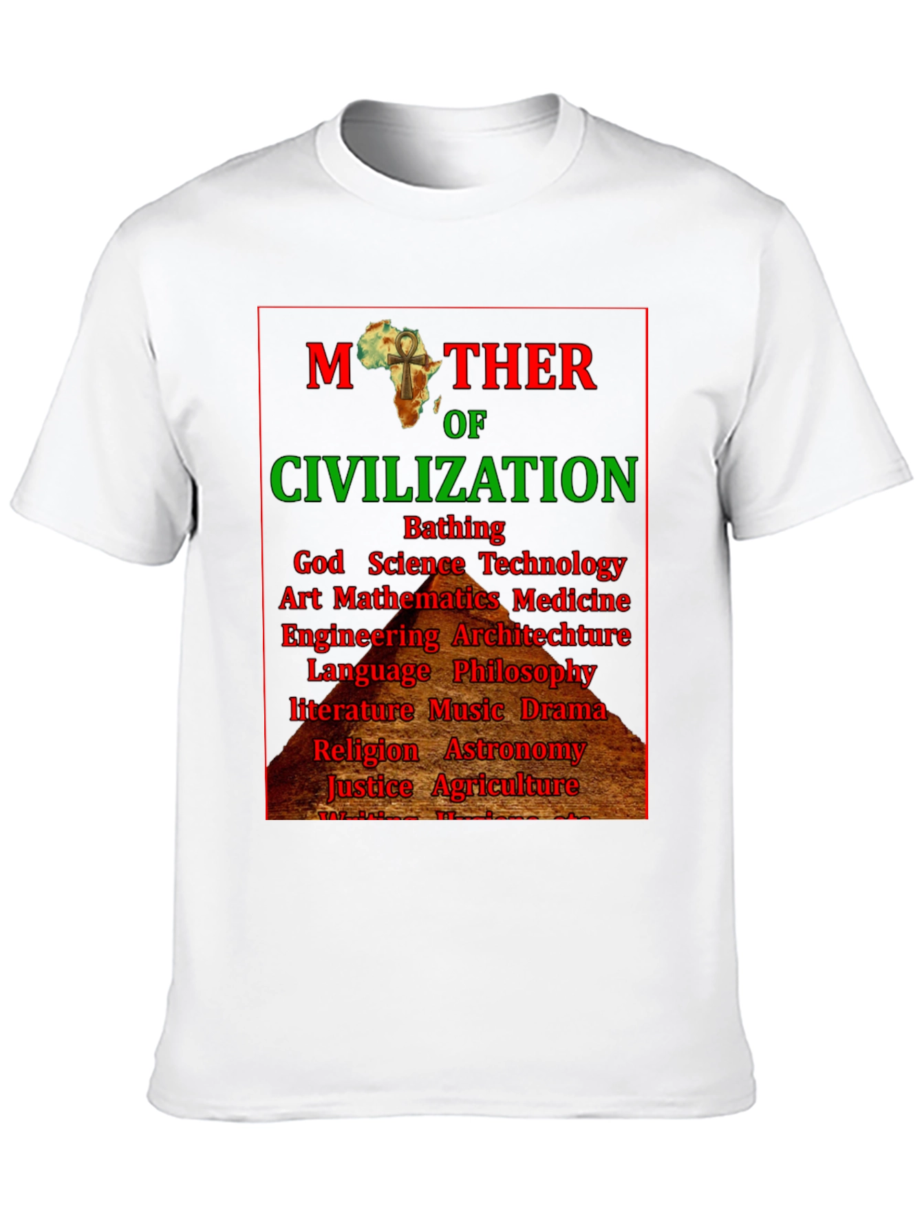 Black Mother of Civilization Graphic T-Shirt view 10