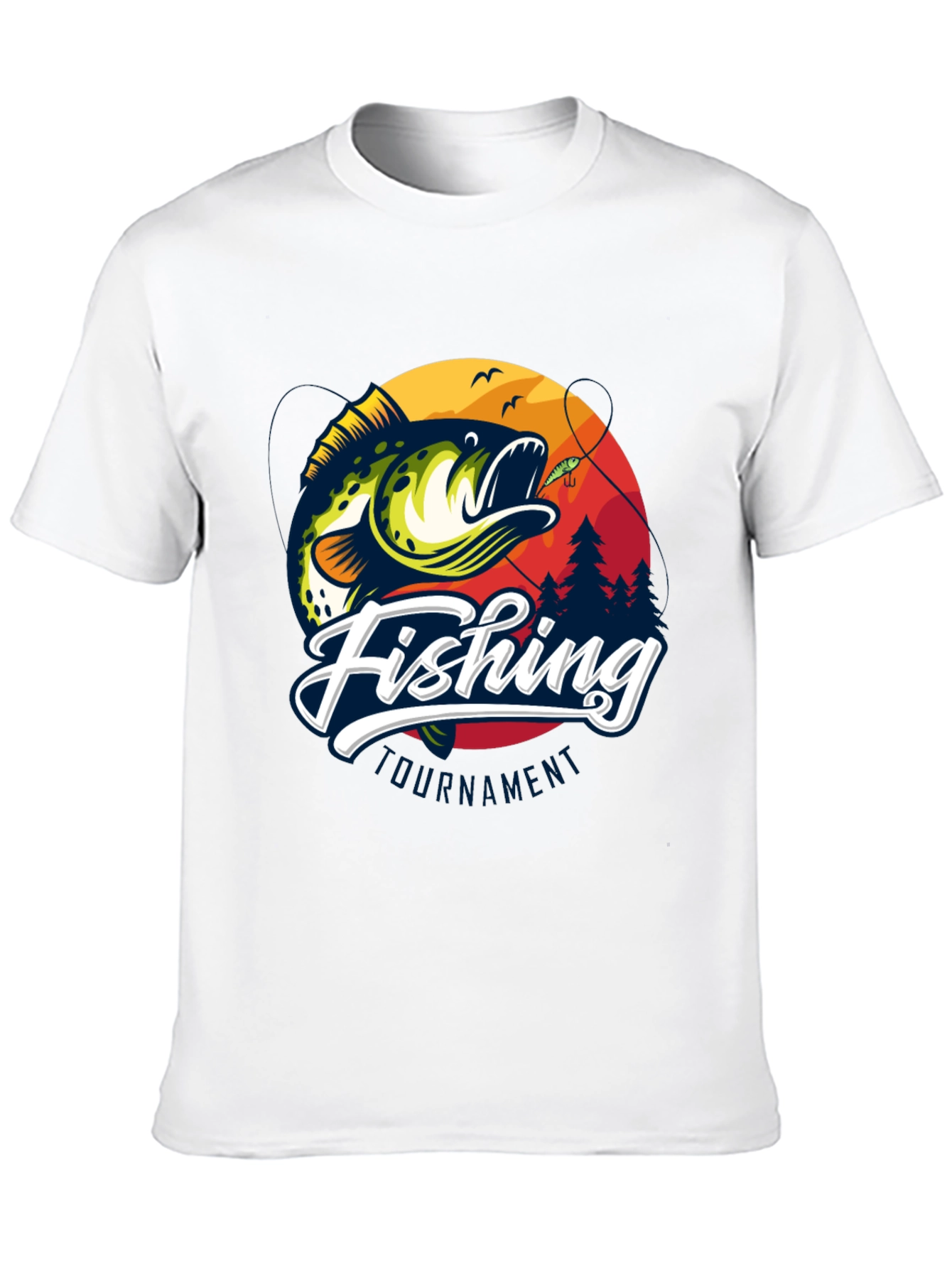 Black Fishing Tournament Black Graphic Tee view 10