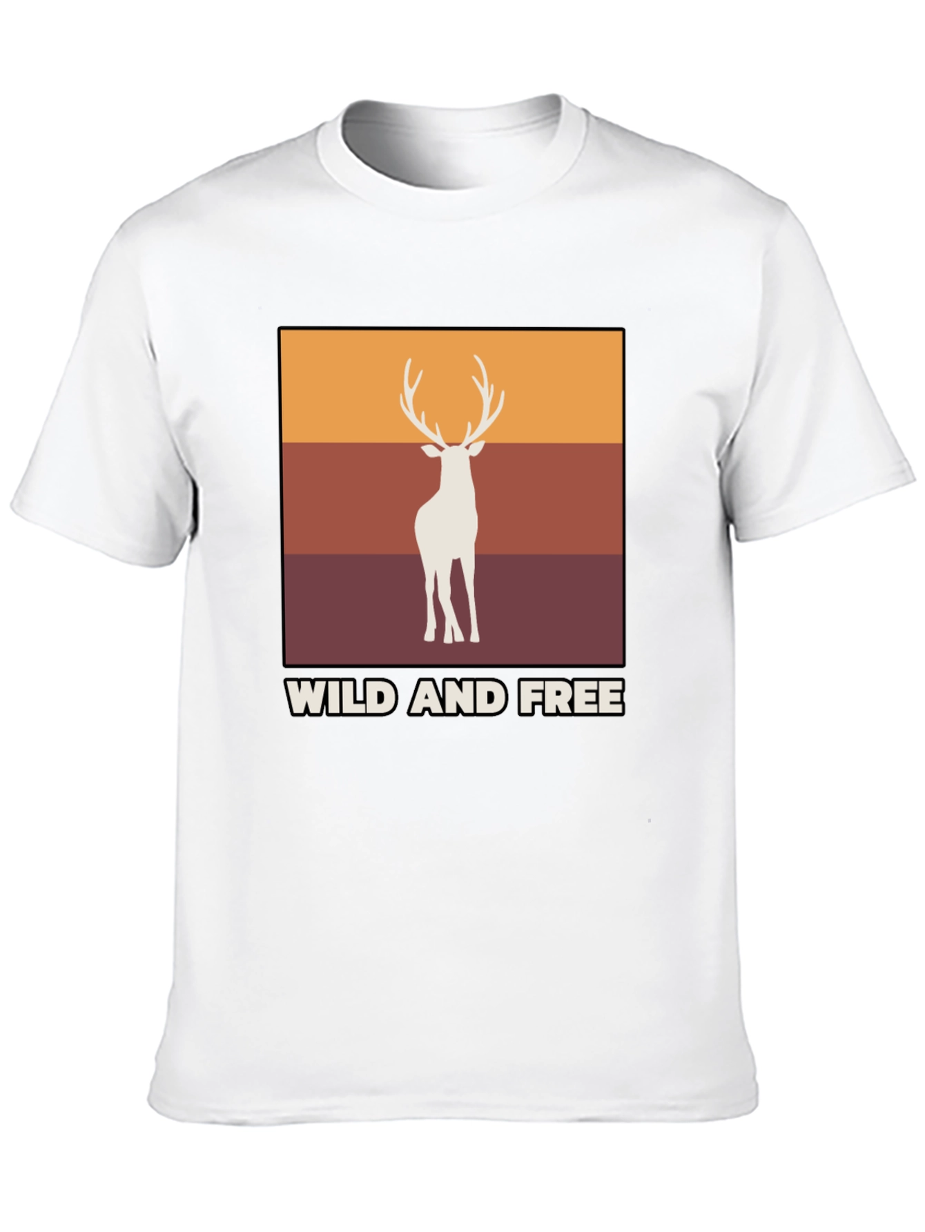 Black Wild and Free Deer Graphic Tee view 10