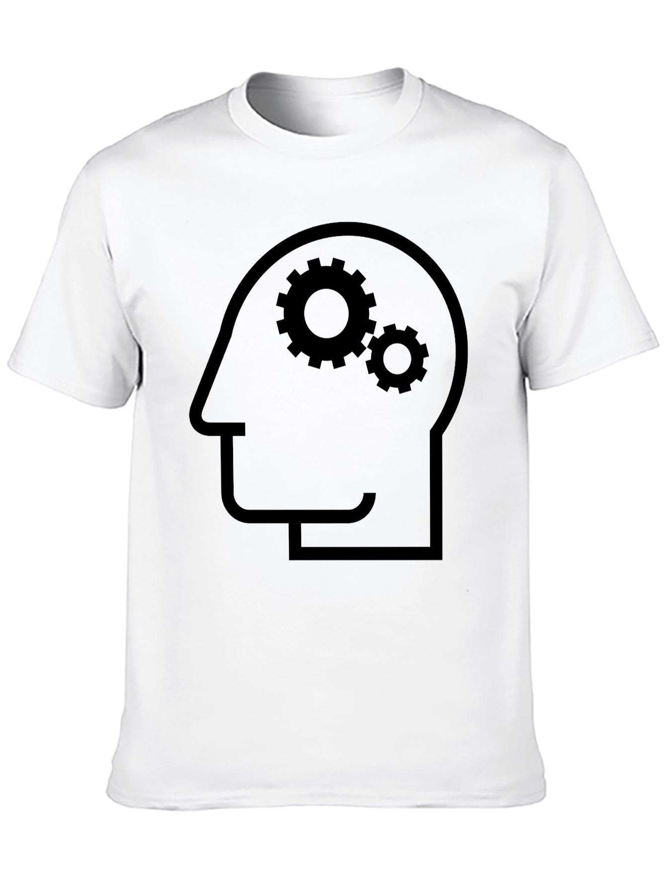 Black Thinking Gears Graphic Tee - Black Cotton view 10