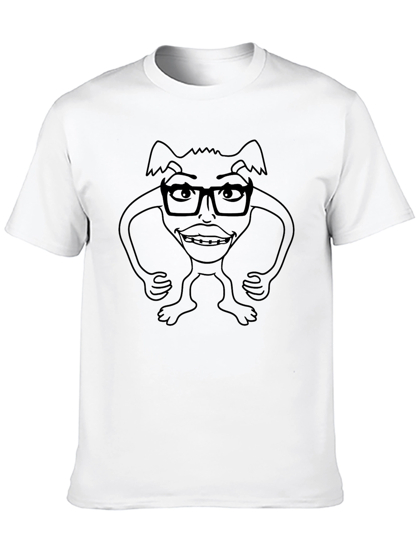 Black Monster Nerd Black Graphic T-Shirt view 10