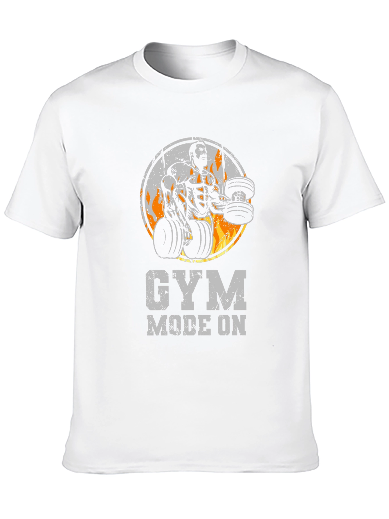 Black Gym Mode On Black T-Shirt view 10