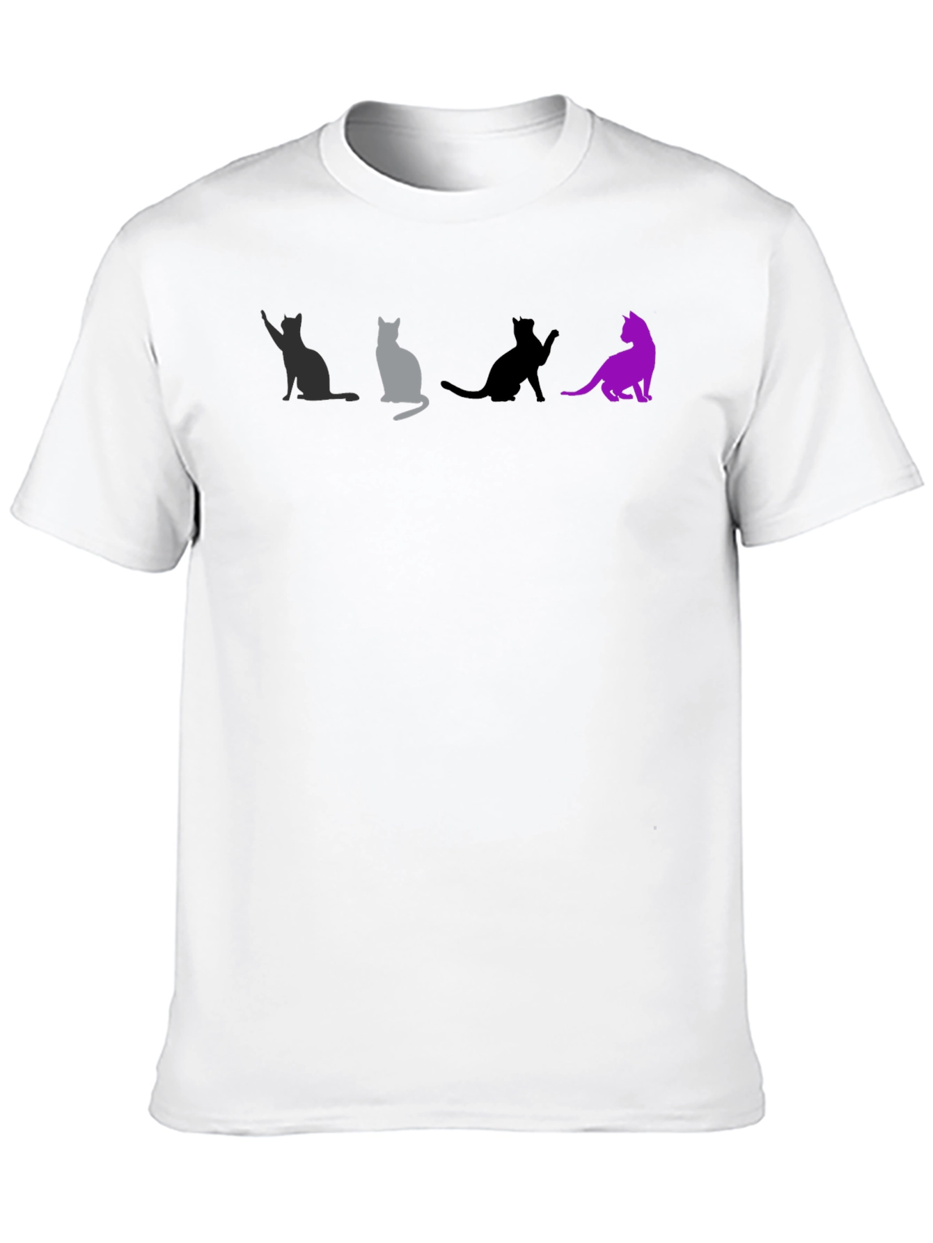 Black Cats Silhouette Graphic Tee - Unique T-Shirt Design view 10