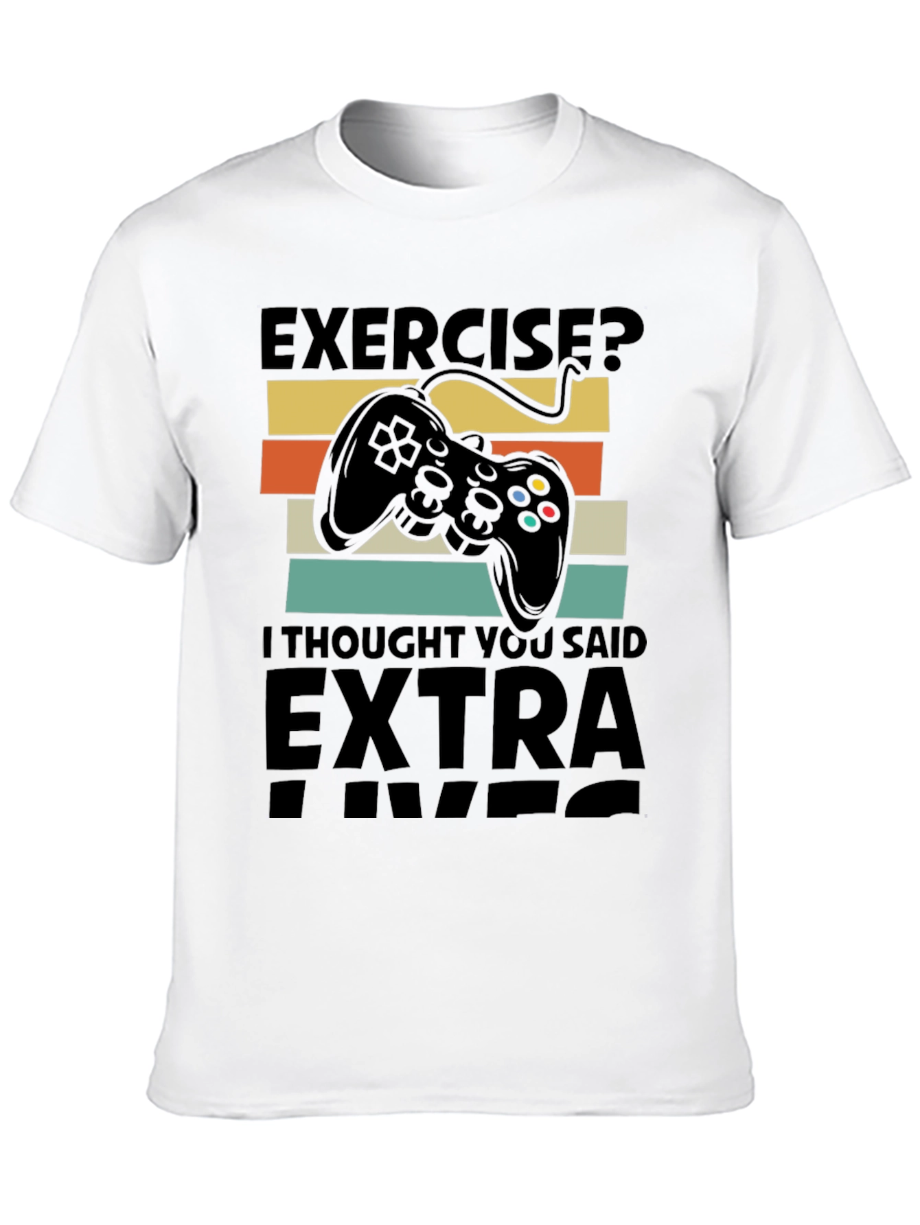 Black Extra Lives Gamer T-Shirt view 10