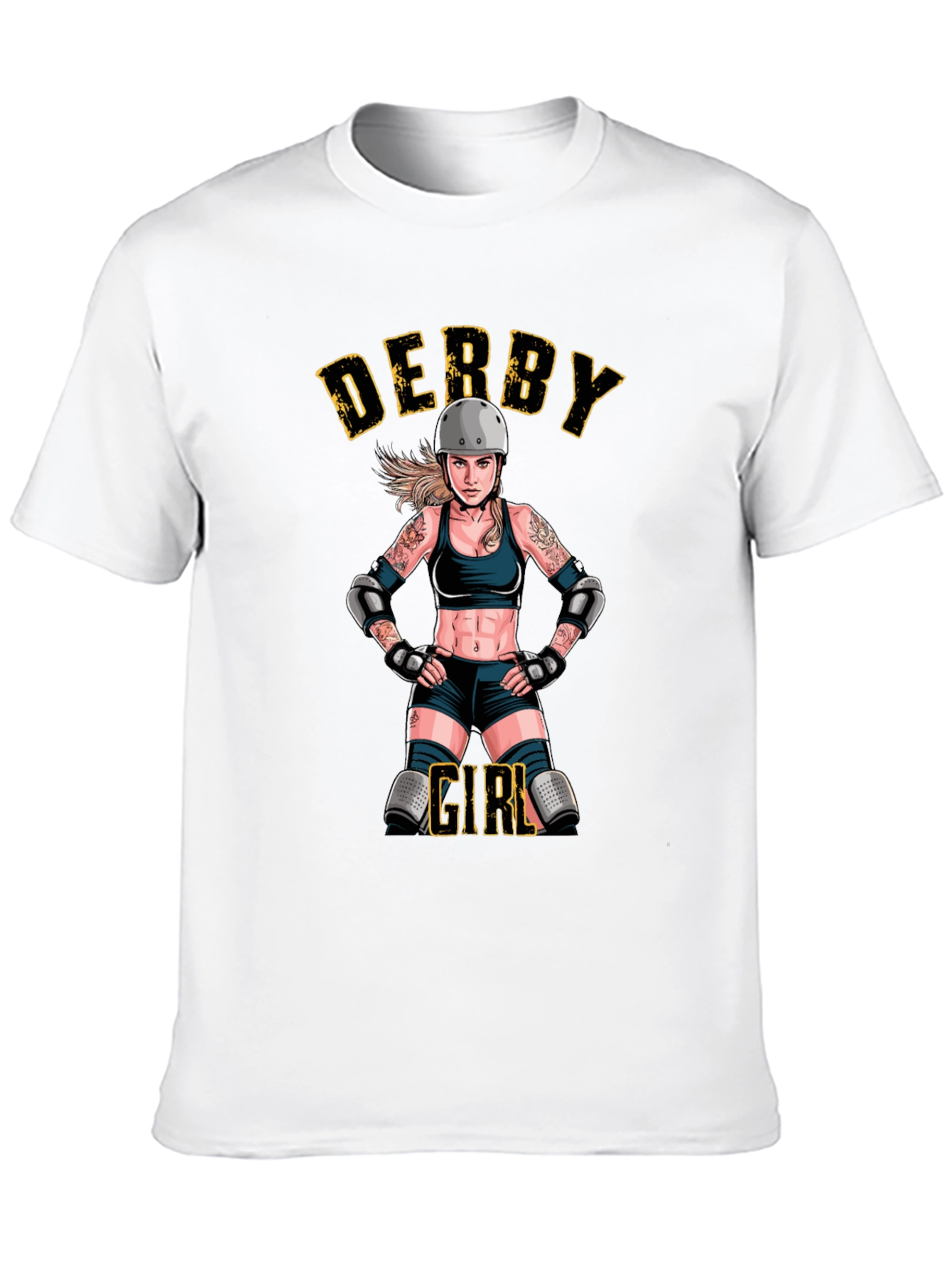 Black Derby Girl Black T-Shirt - Roller Derby Apparel view 10