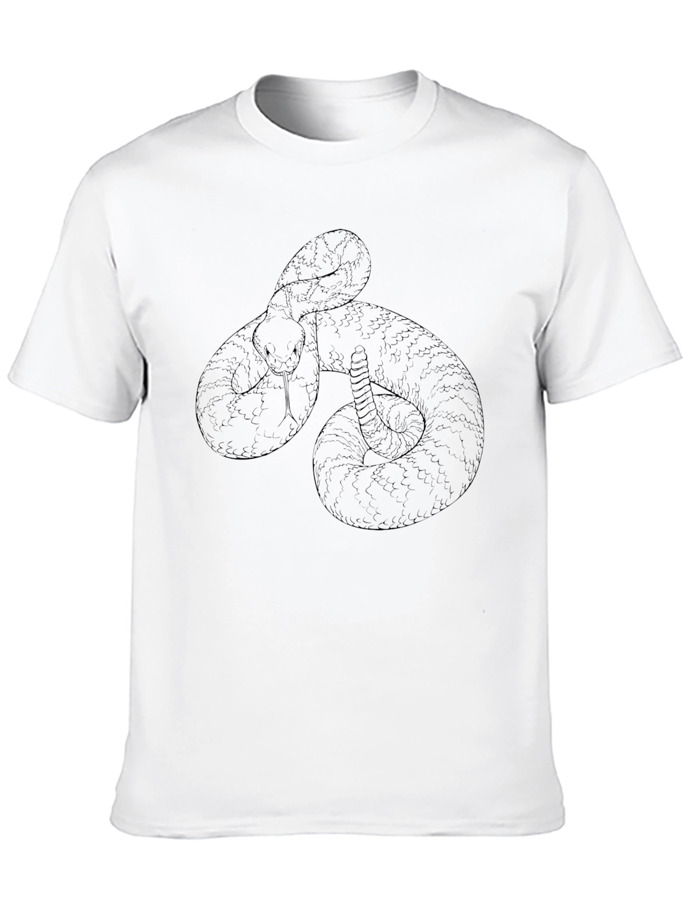 Black Men's Black Snake Graphic Tee view 10