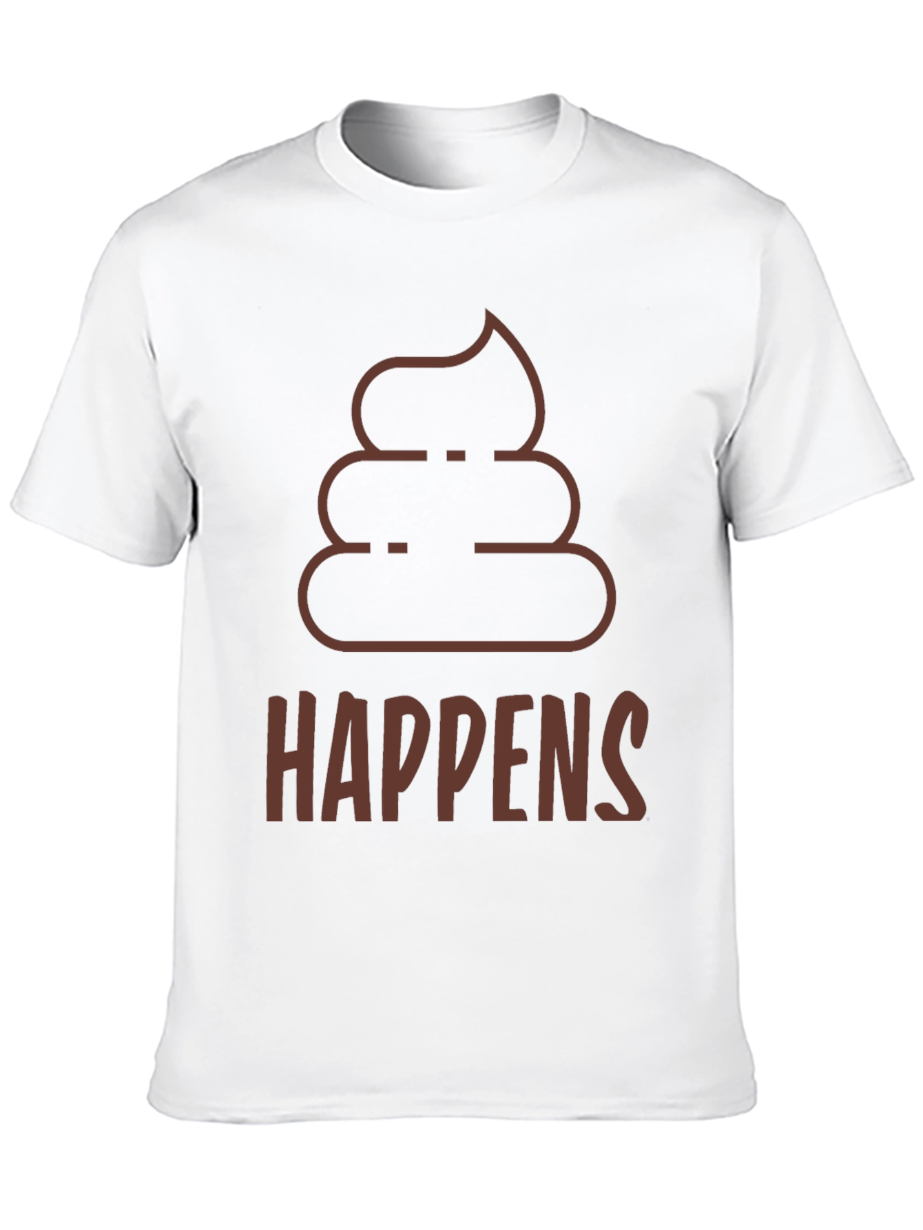 Black Poop Happens T-Shirt - Funny Graphic Tee view 10