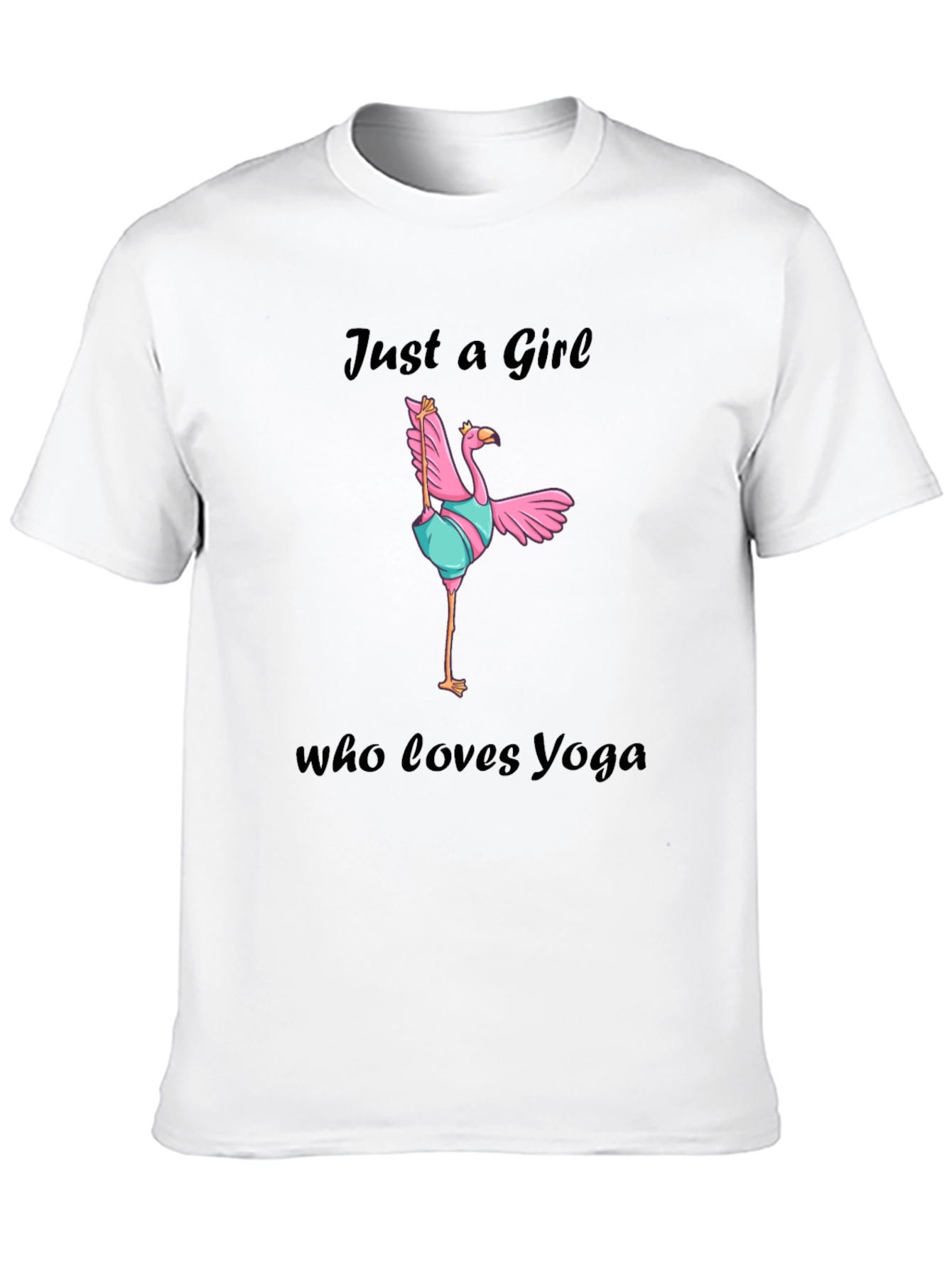 Black Yoga Flamingo Graphic Tee - Just a Girl Who Loves Yoga view 10